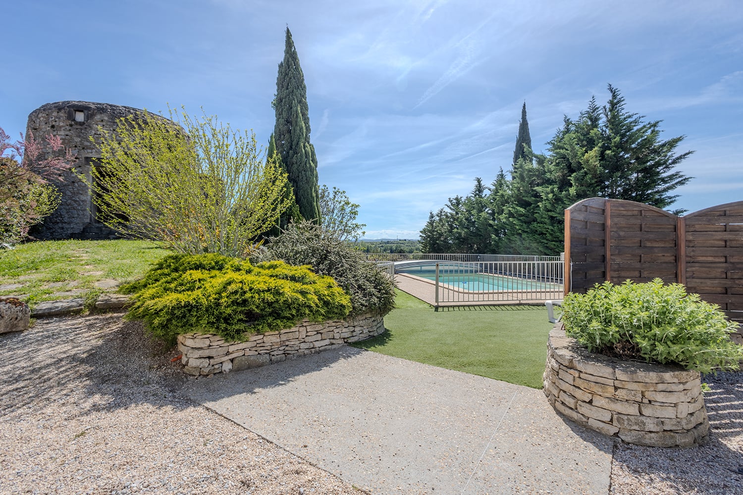Garden and private heated pool