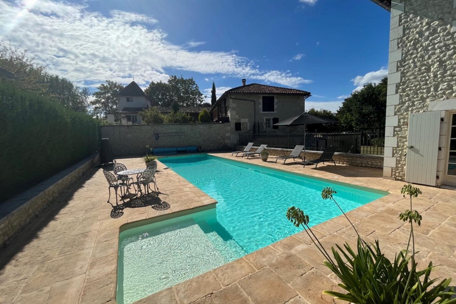 Private heated pool