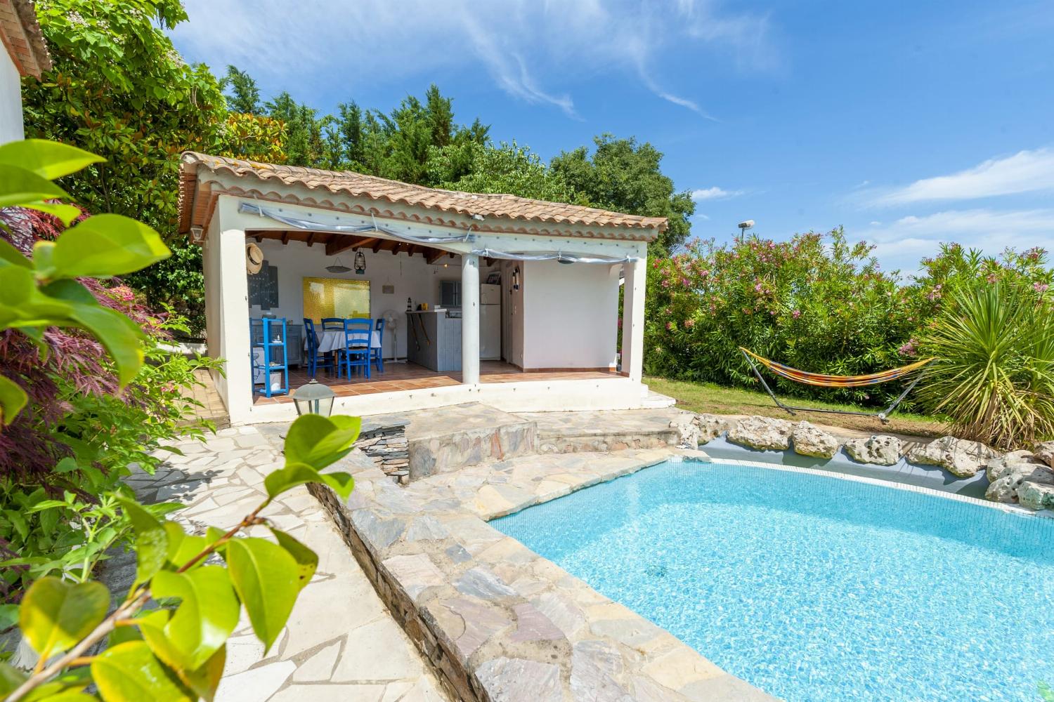 Private pool with summer kitchen