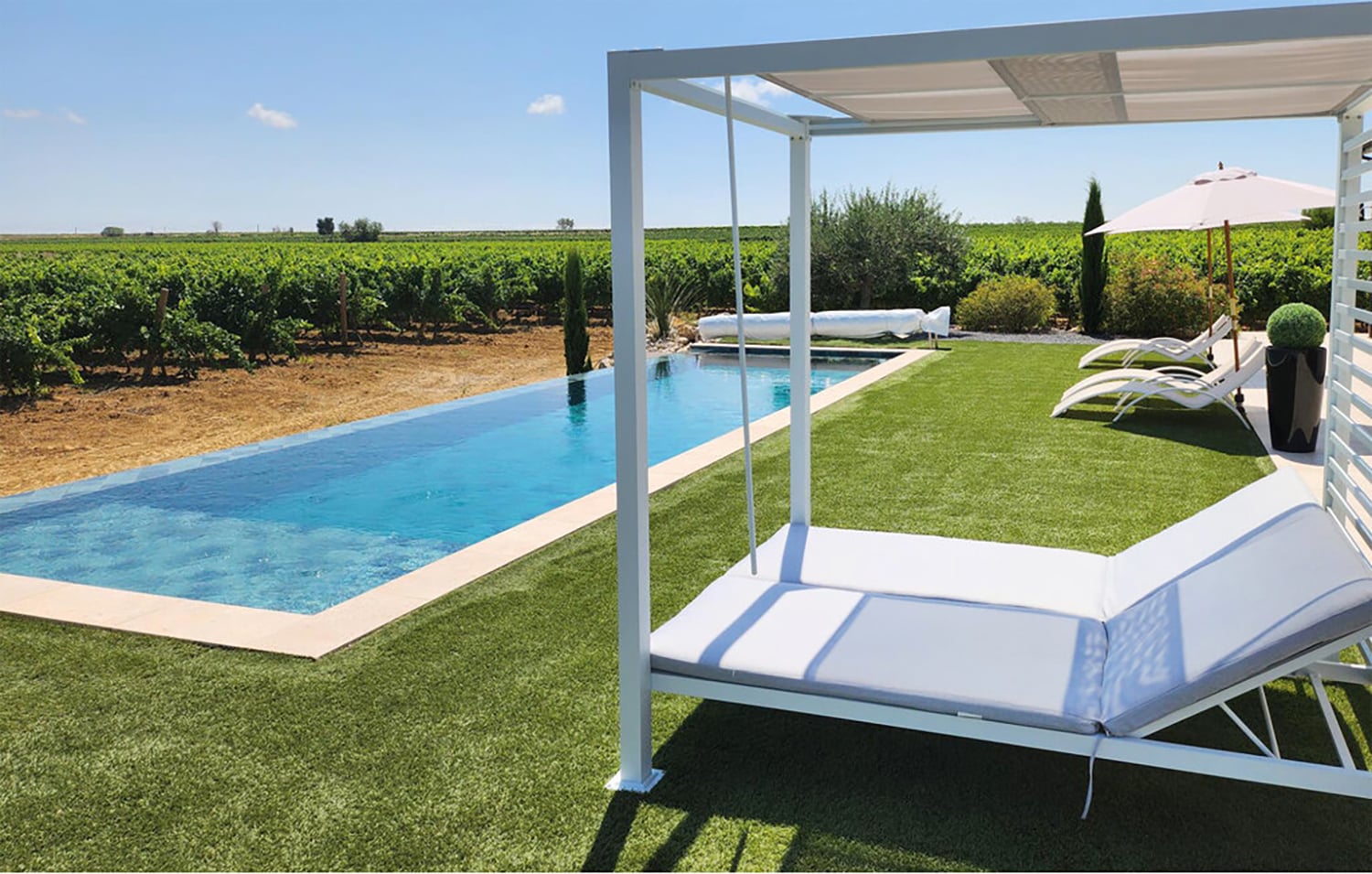 Private heated pool