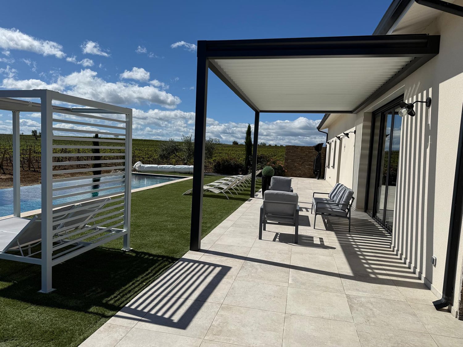 Shaded terrace