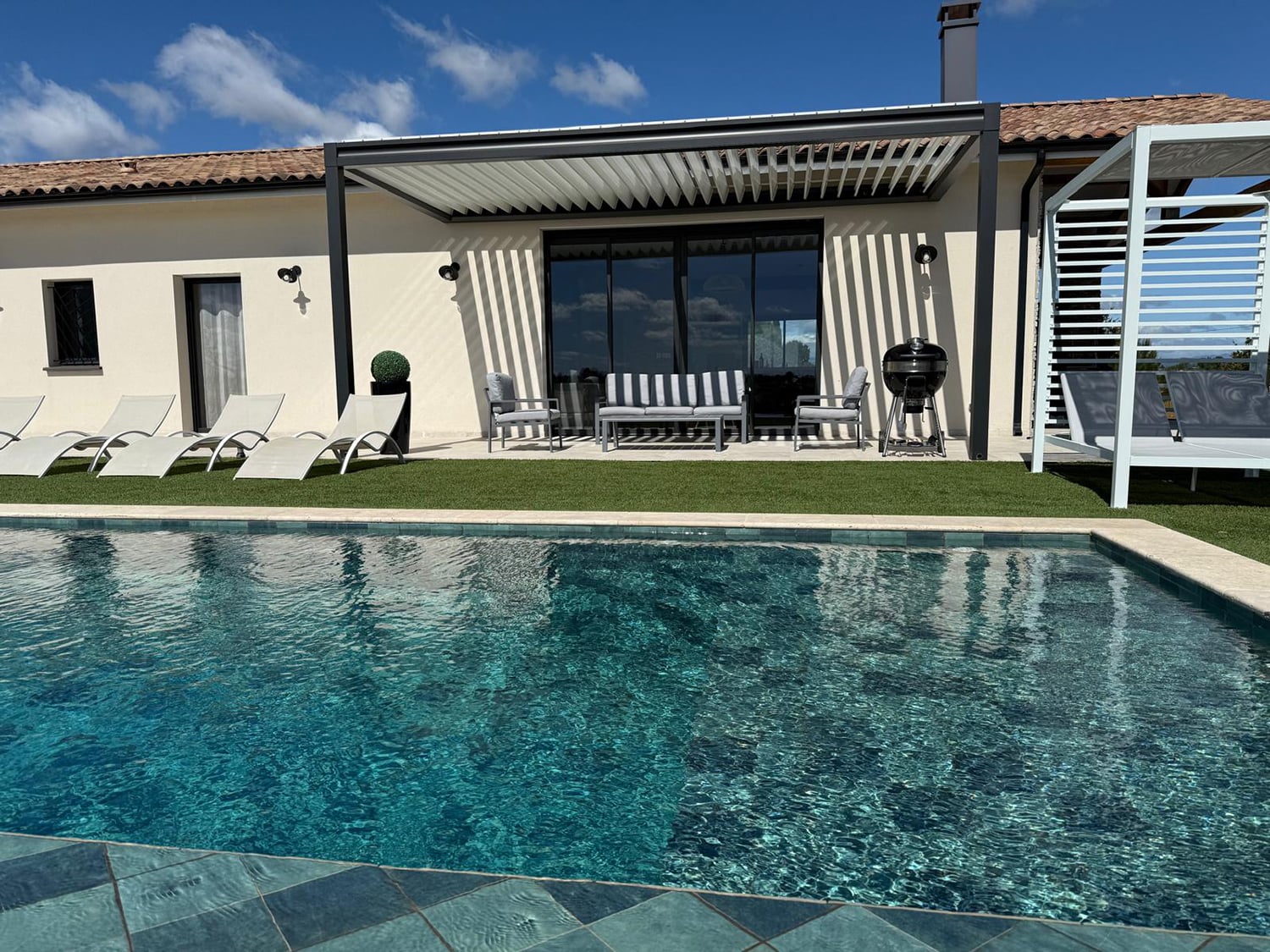 Shaded terrace