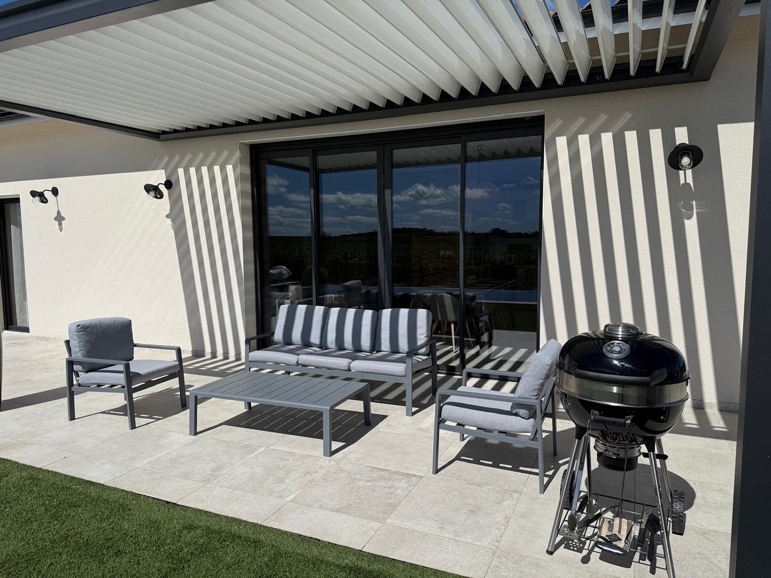 Shaded terrace