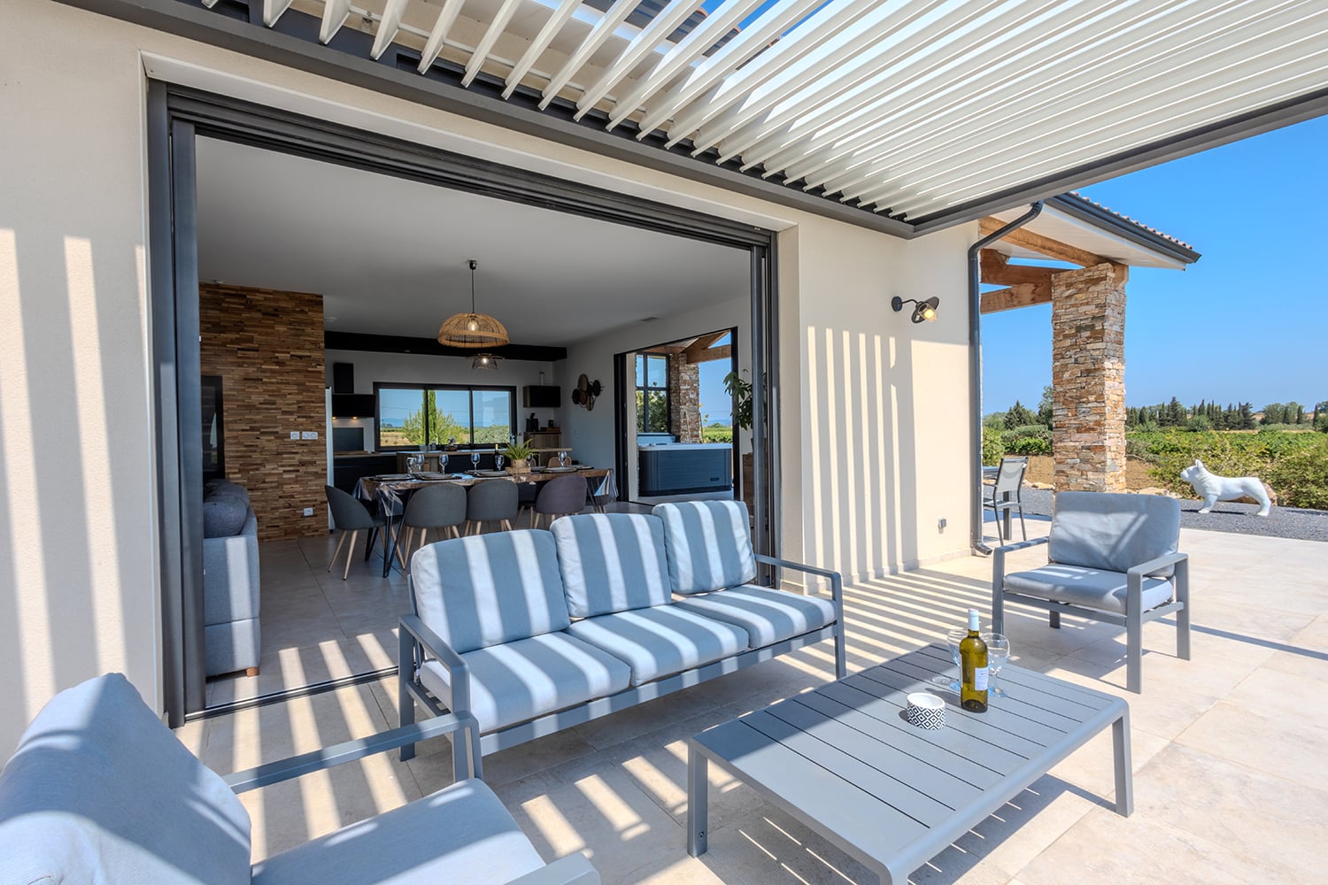 Shaded terrace