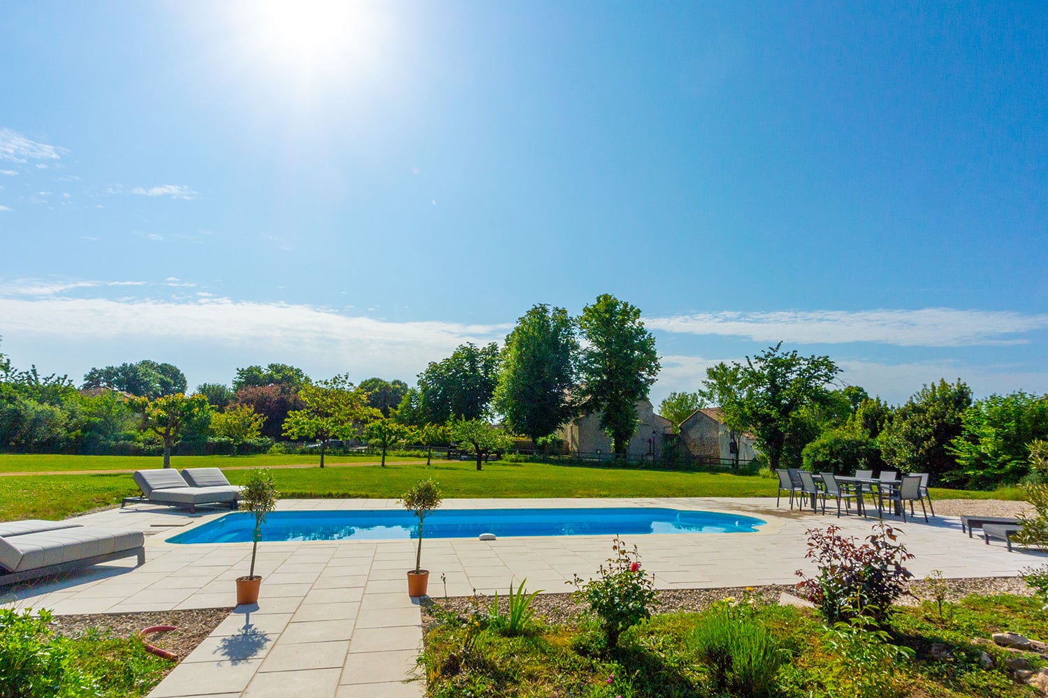 Private heated pool