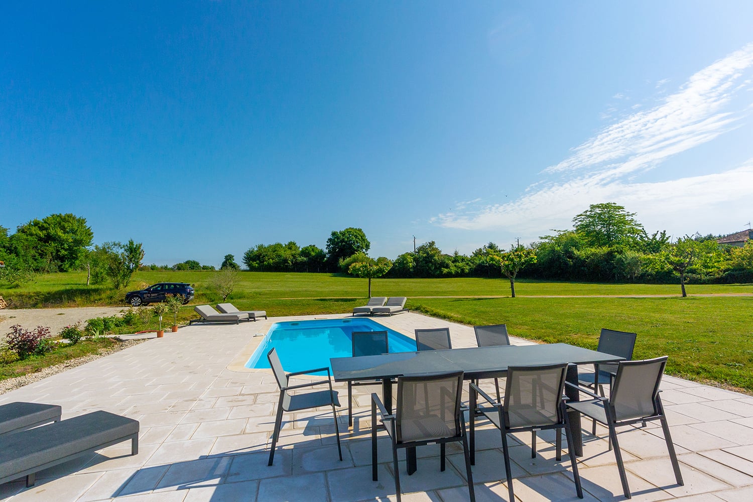 Private heated pool