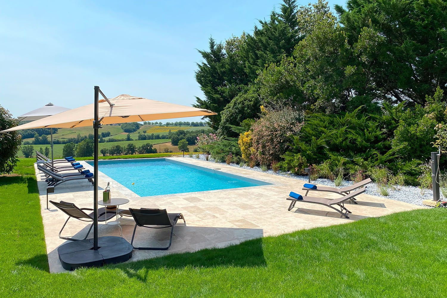 Private heated pool