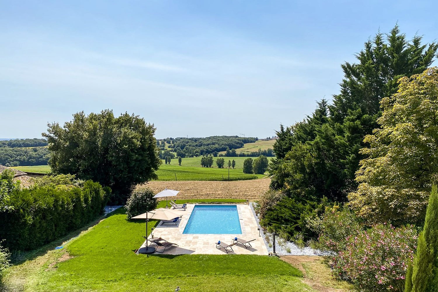 Private heated pool