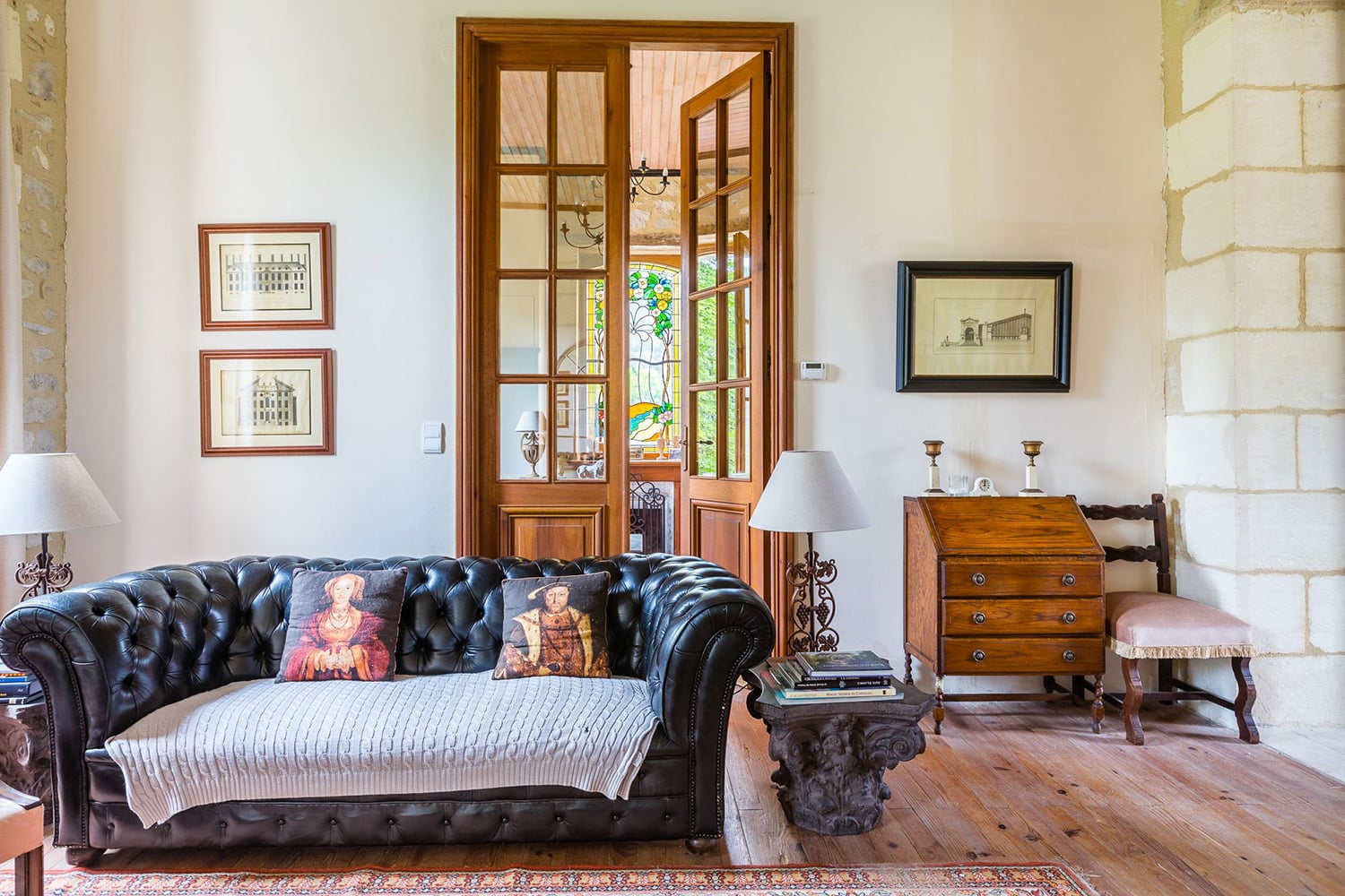 Sitting room | Holiday chateau in Nouvelle-Aquitaine