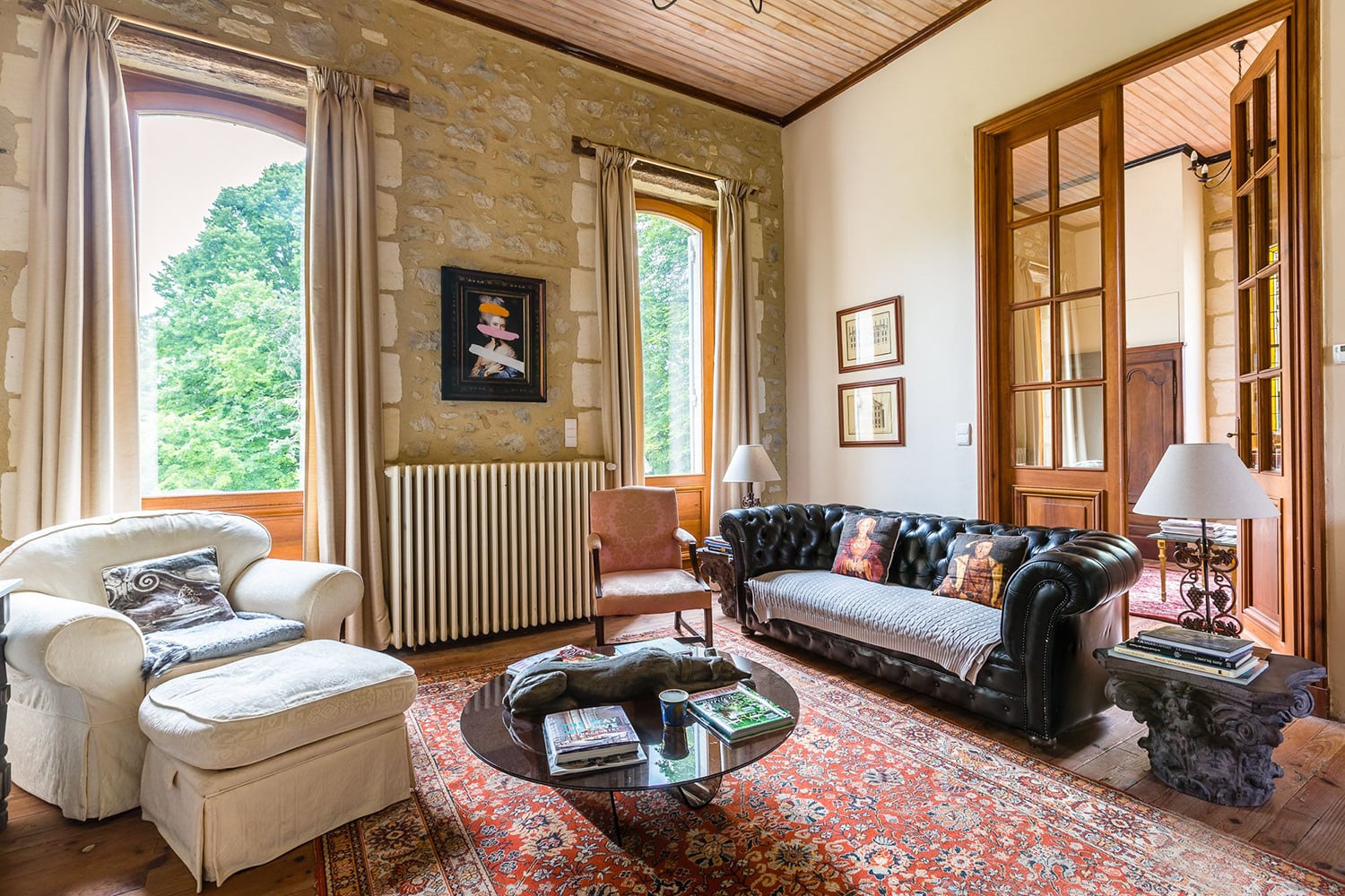 Sitting room | Holiday chateau in Nouvelle-Aquitaine