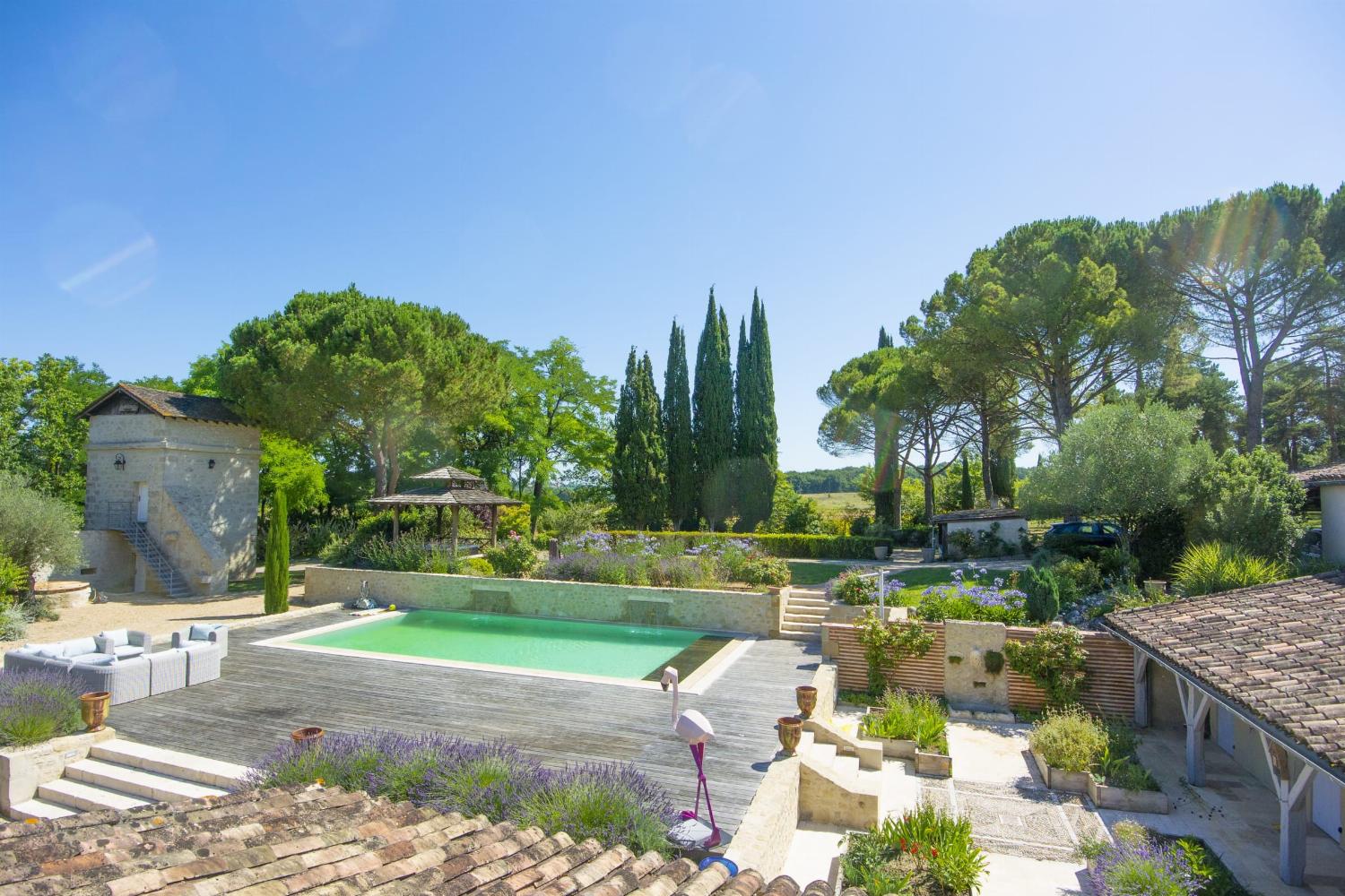 Terrace and private heated pool