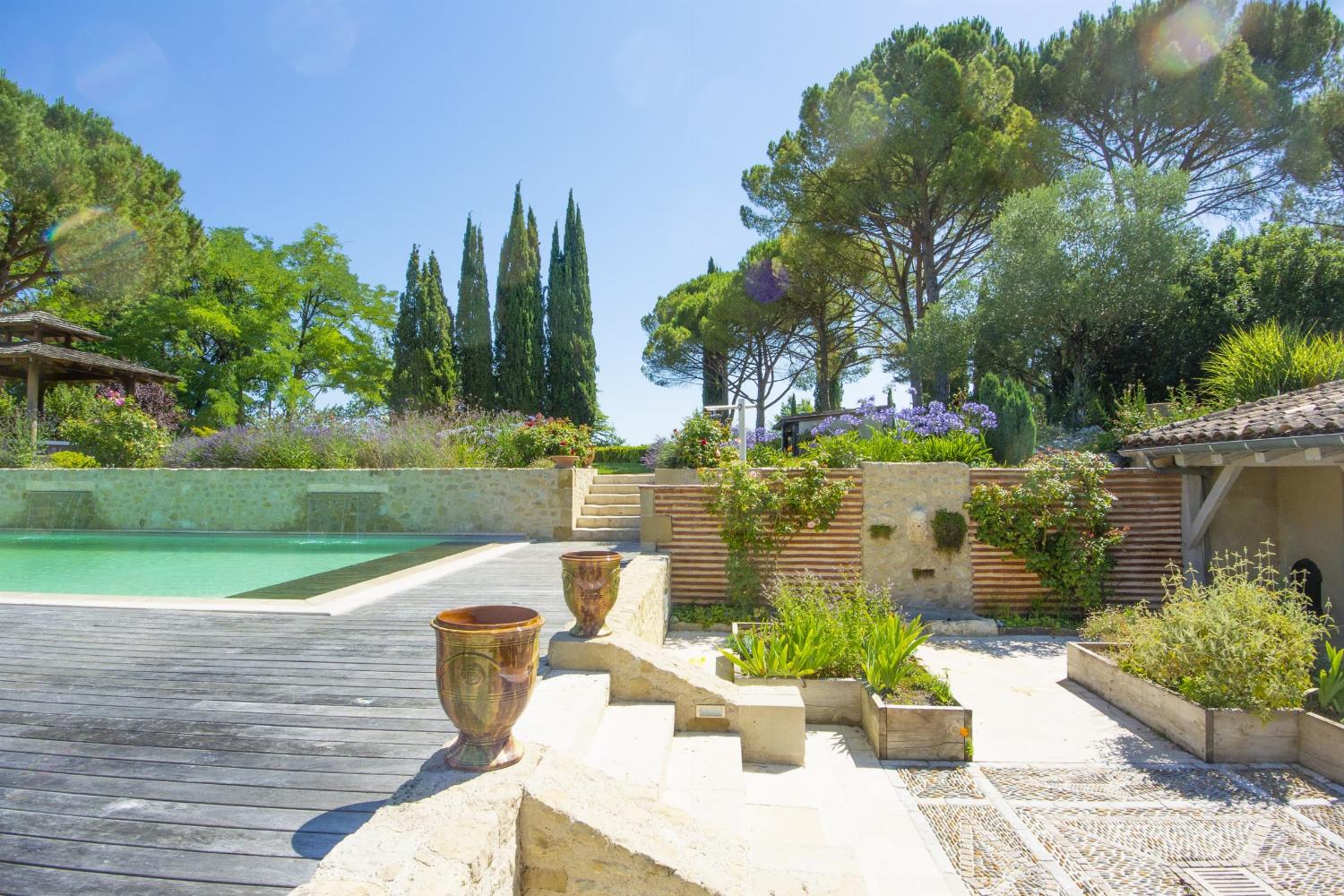 Terrace and private heated pool