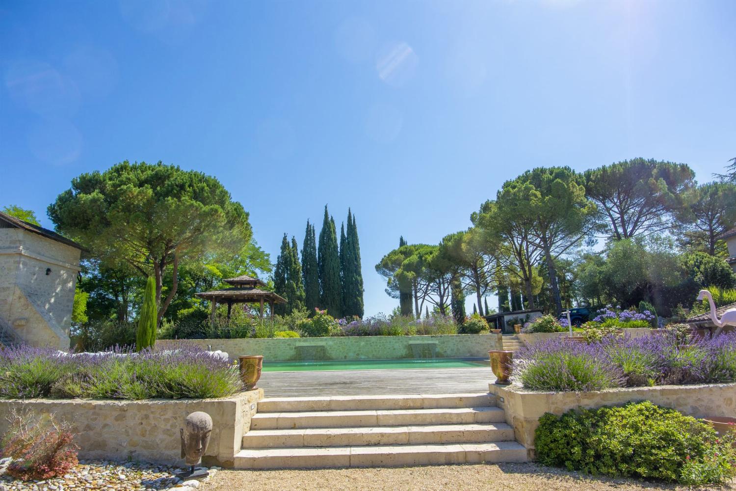 Terrace and private heated pool