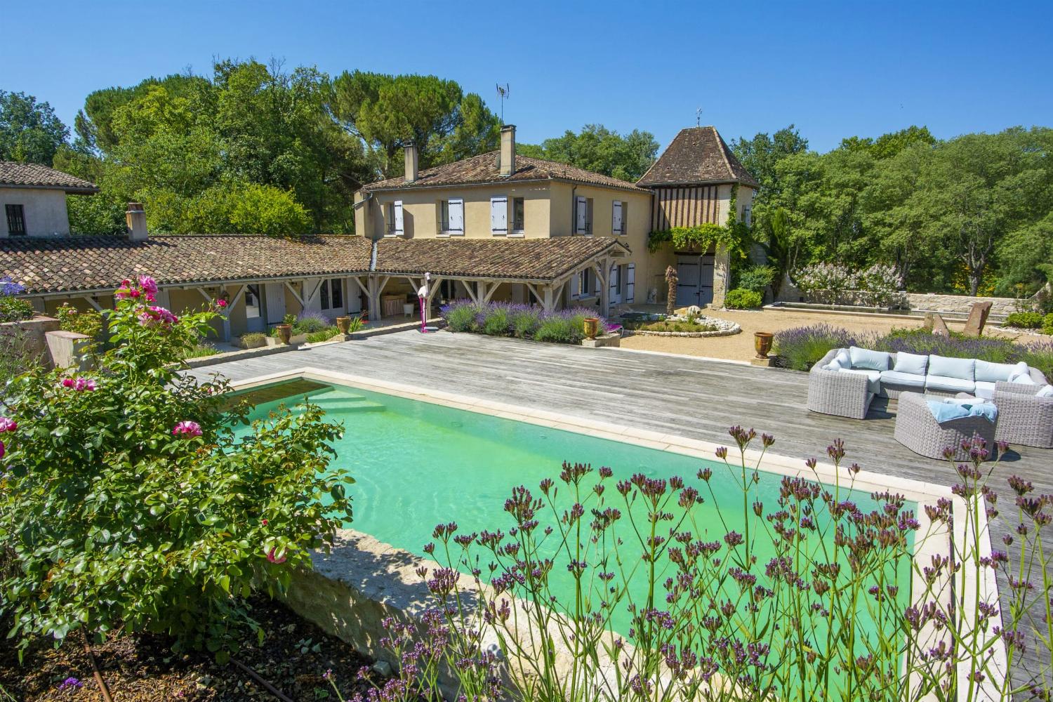 Terrace and private heated pool