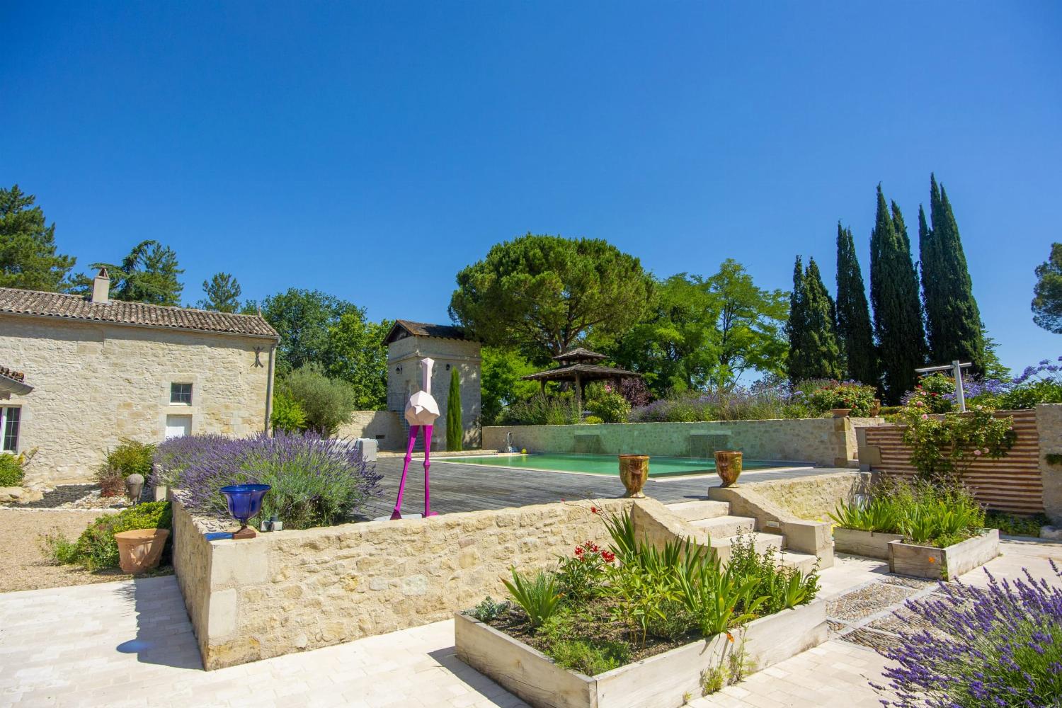 Terrace and private heated pool