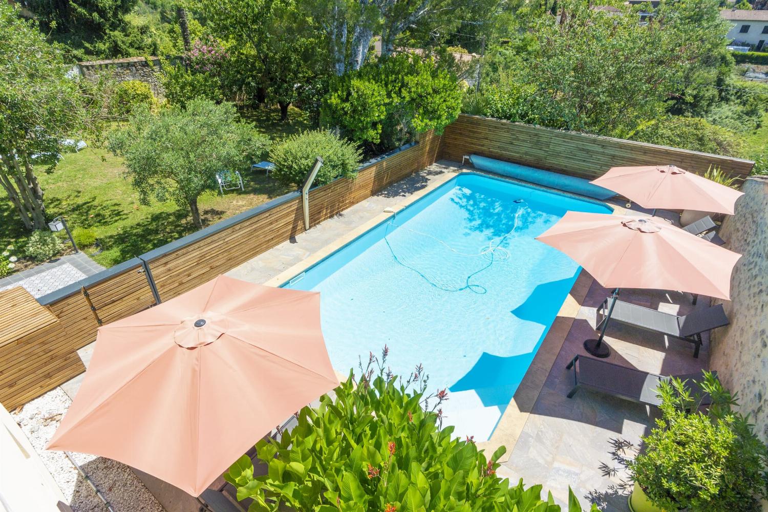 Terrace and private heated pool