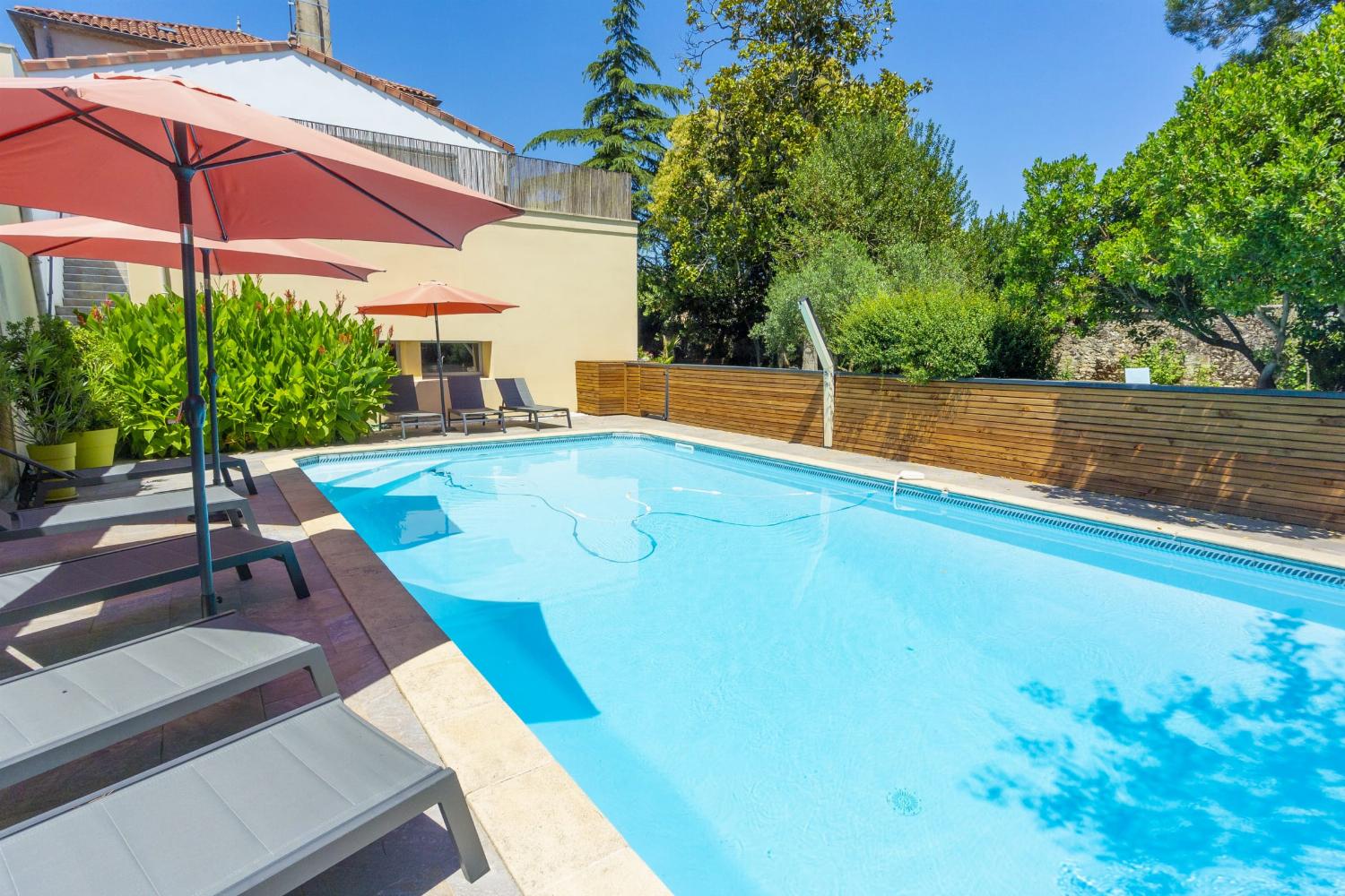Terrace and private heated pool