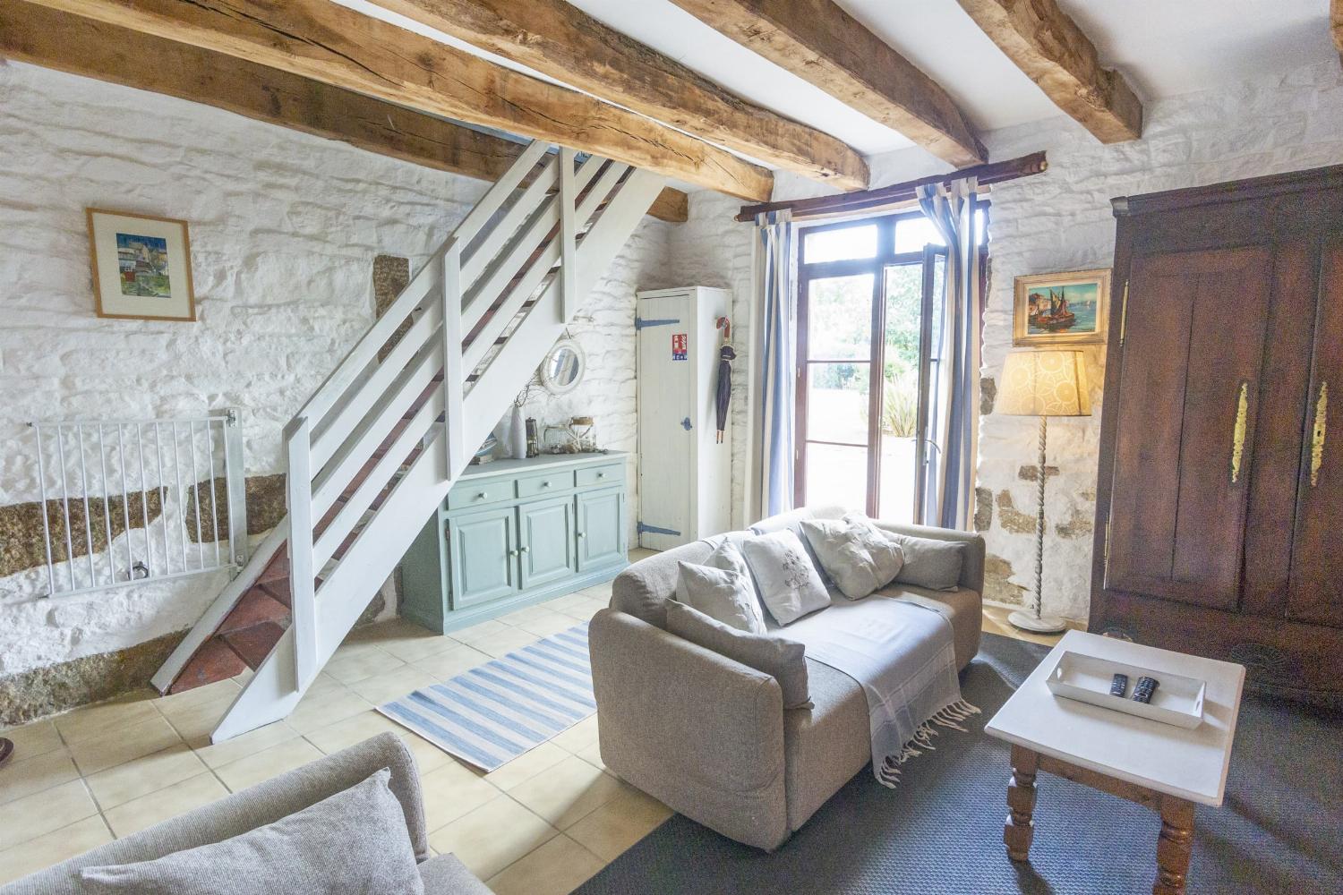 Living room | Holiday cottage in Brittany