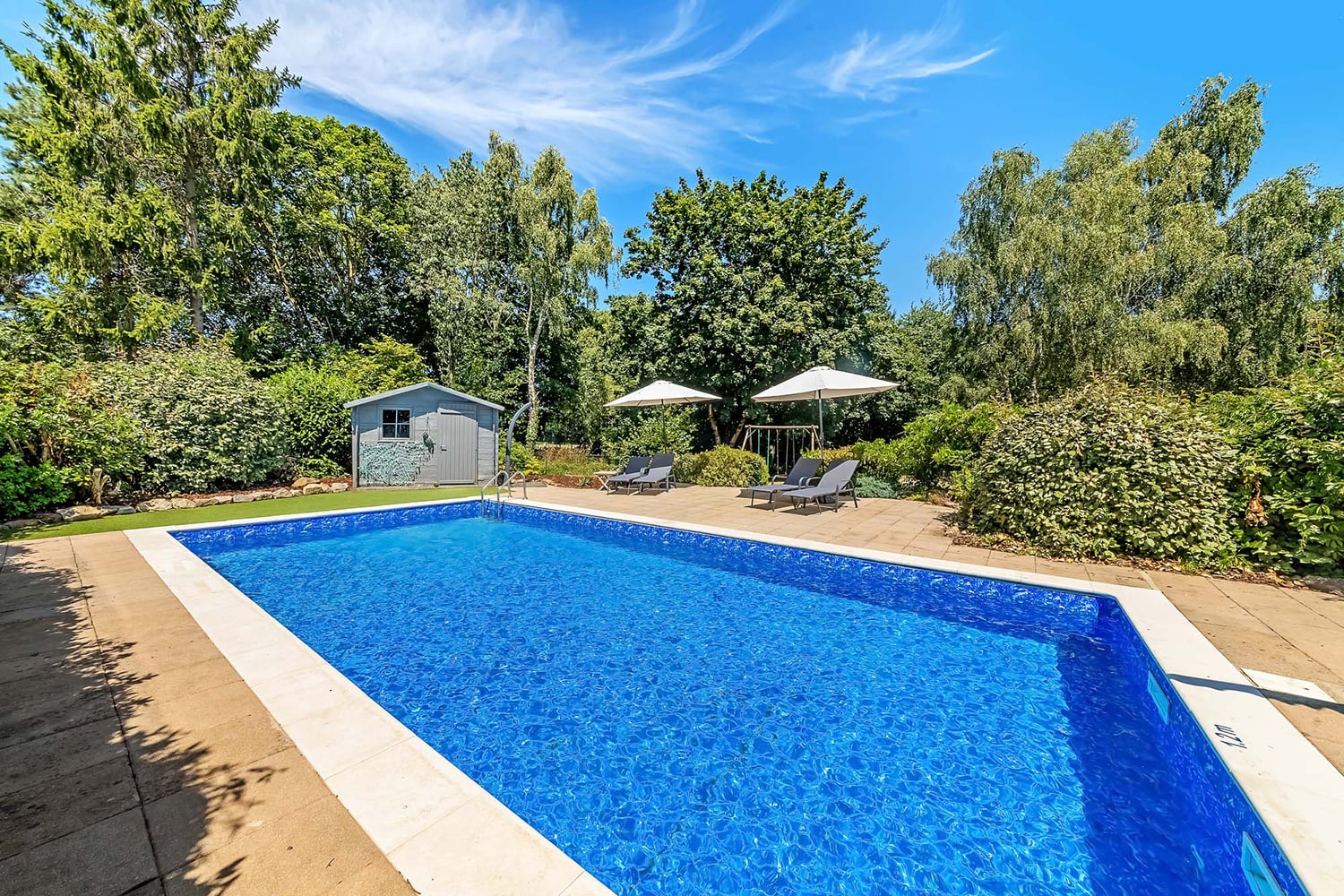 Private heated pool