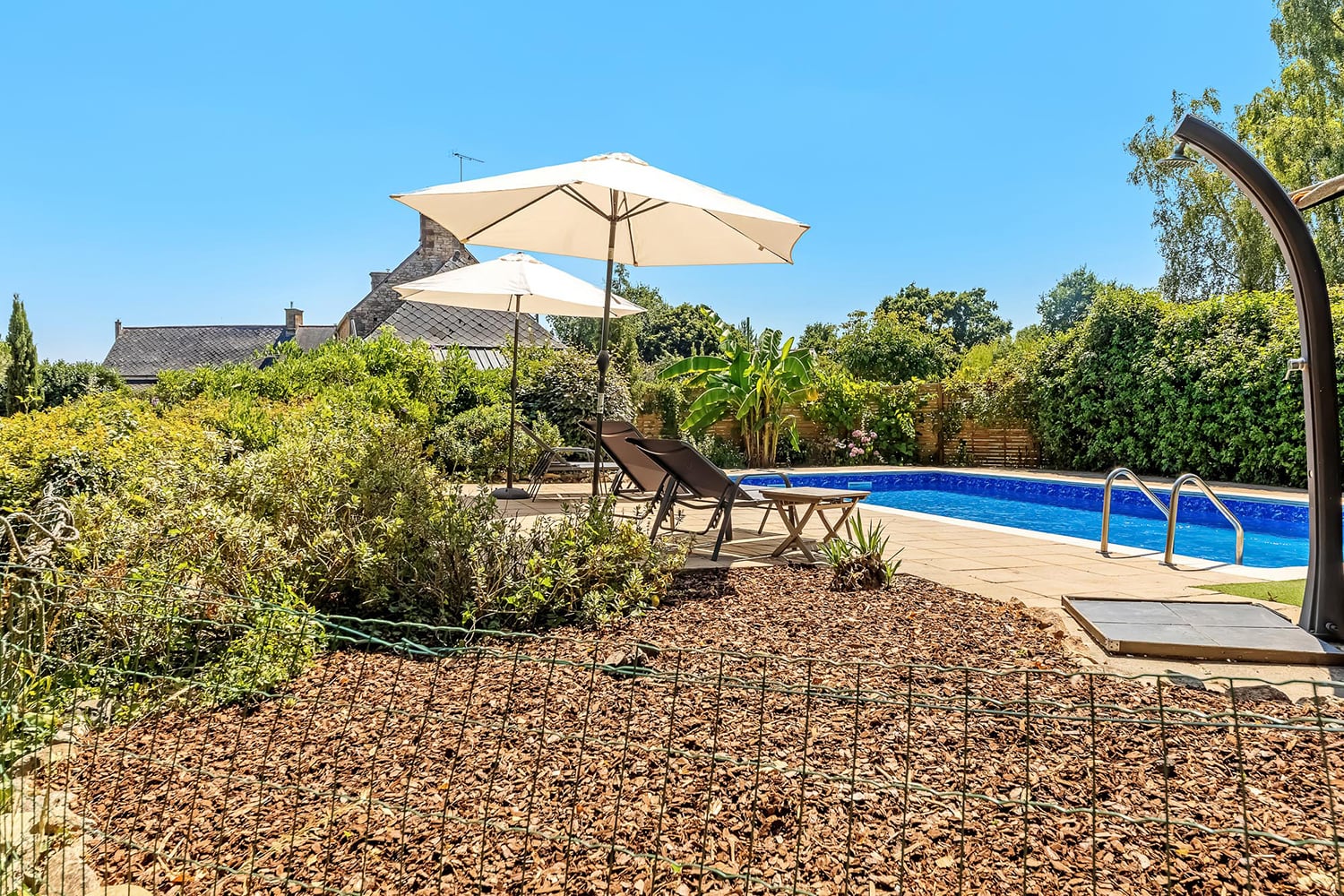 Private heated pool