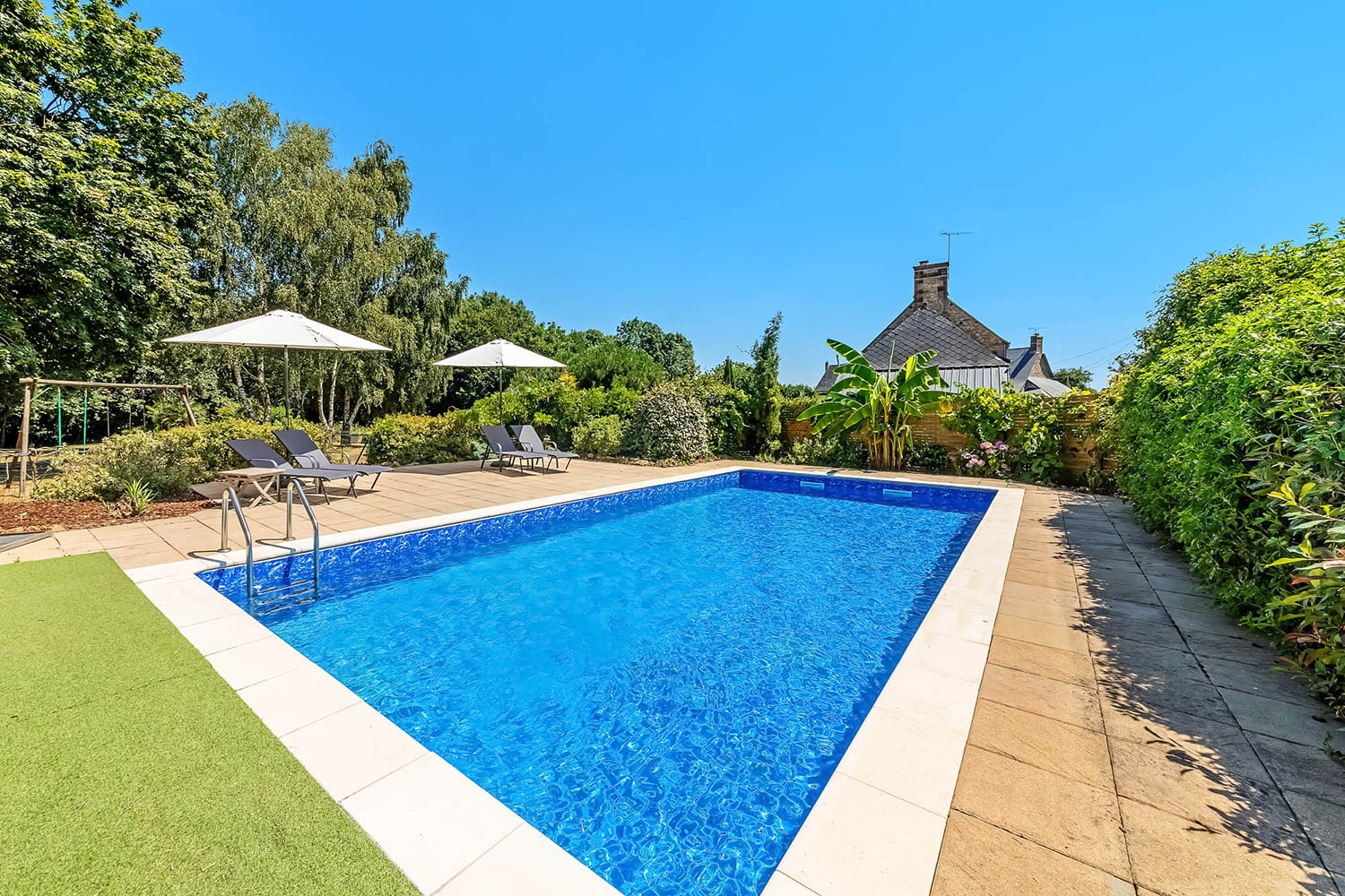 Private heated pool