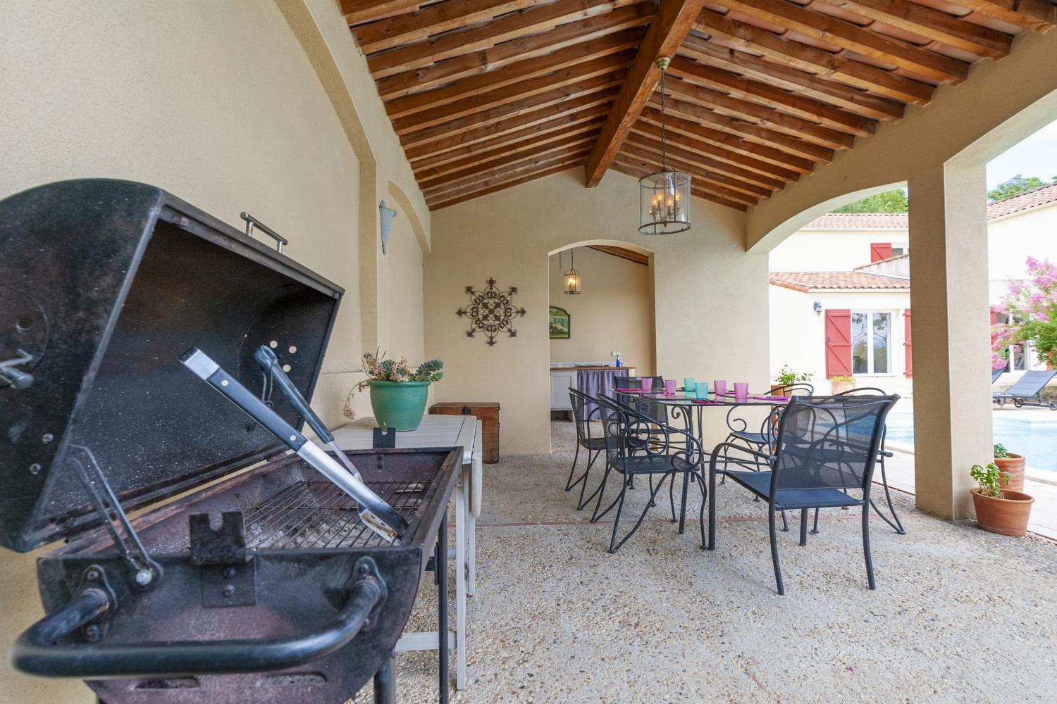 Shaded dining terrace