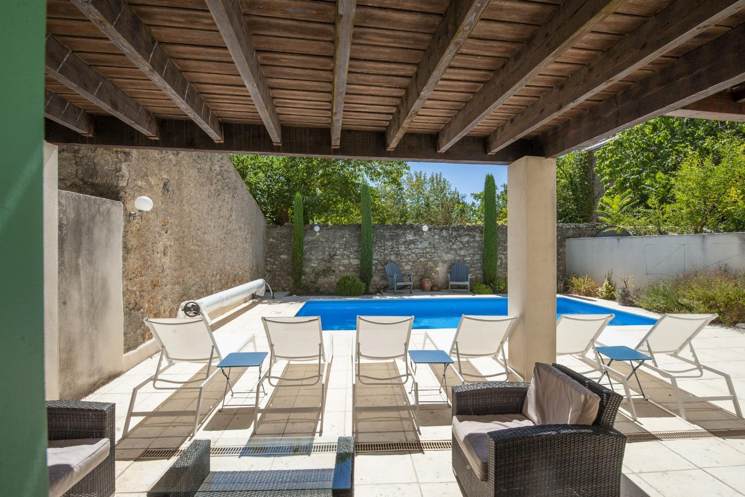 Shaded terrace and private pool
