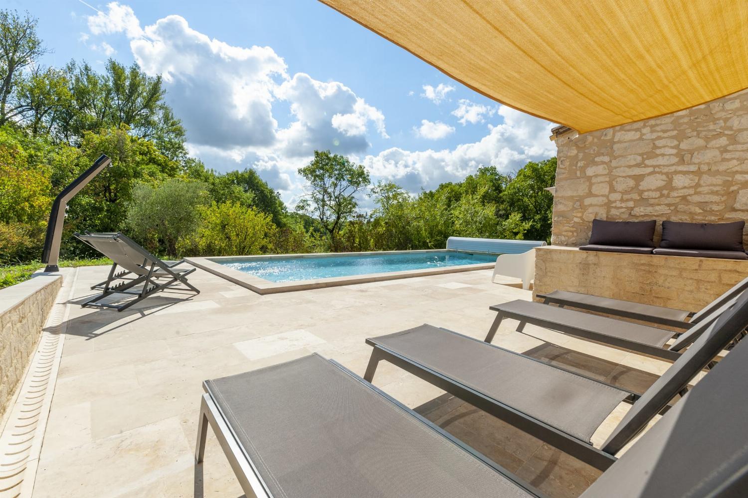 Shaded terrace