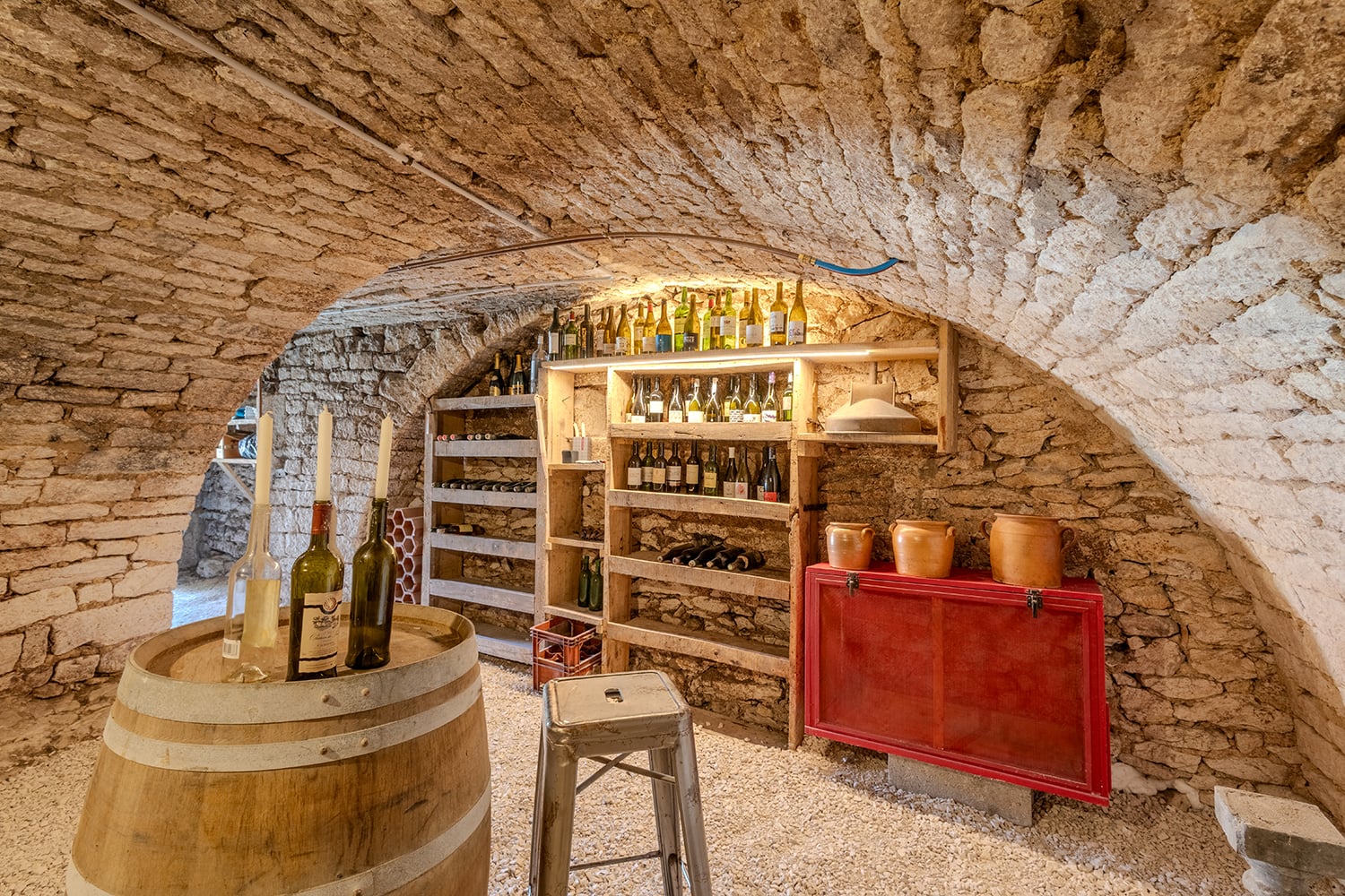 Vaulted wine cellar