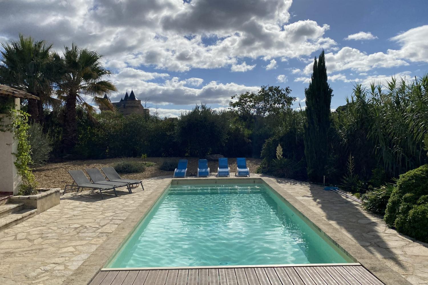 Private heated pool