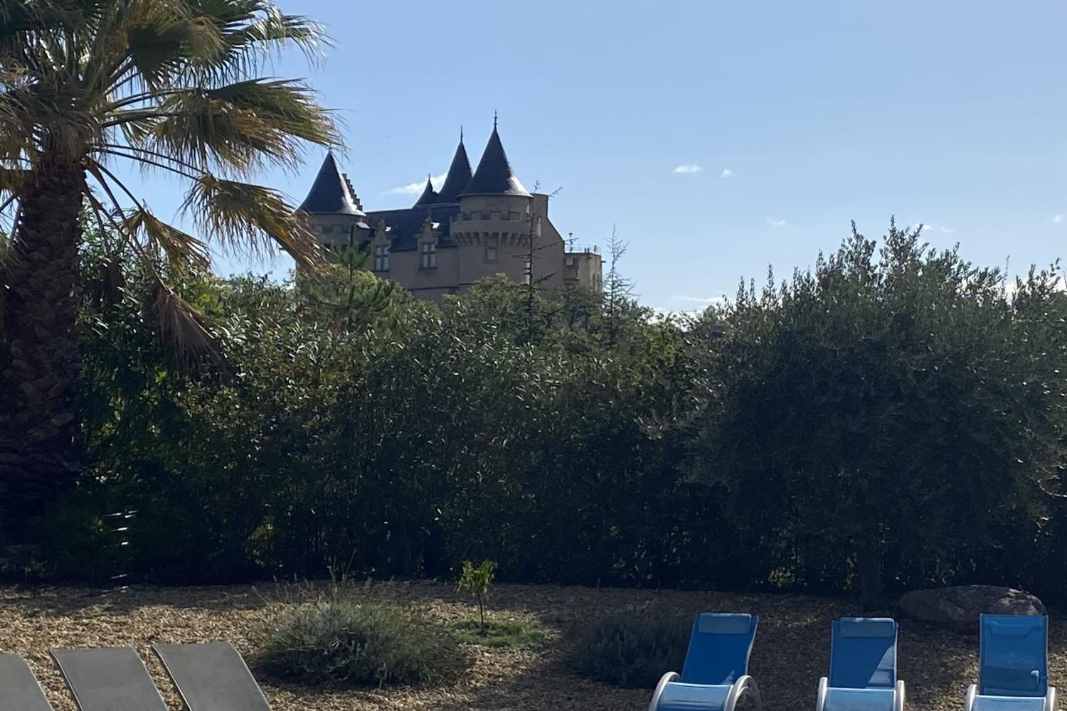 View on the castle of the village
