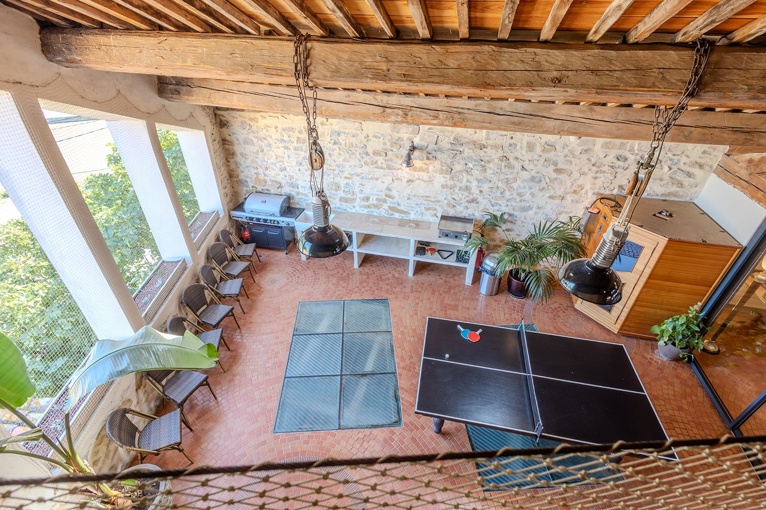 Snooker table and table tennis