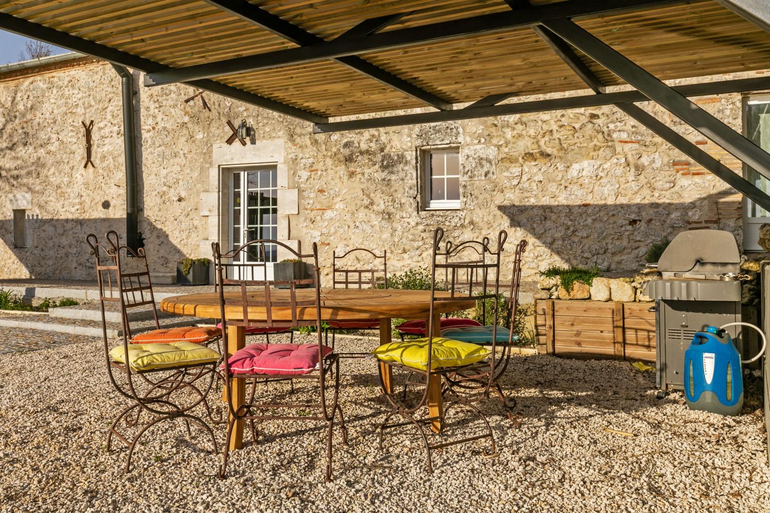 Shaded terrace