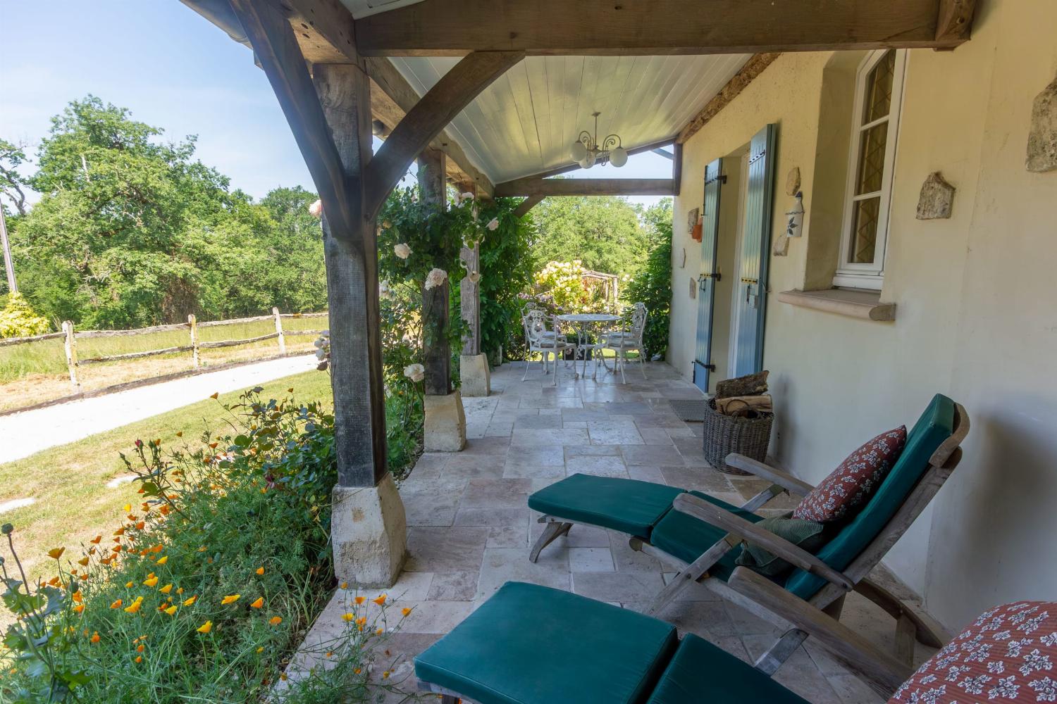 Shaded terrace