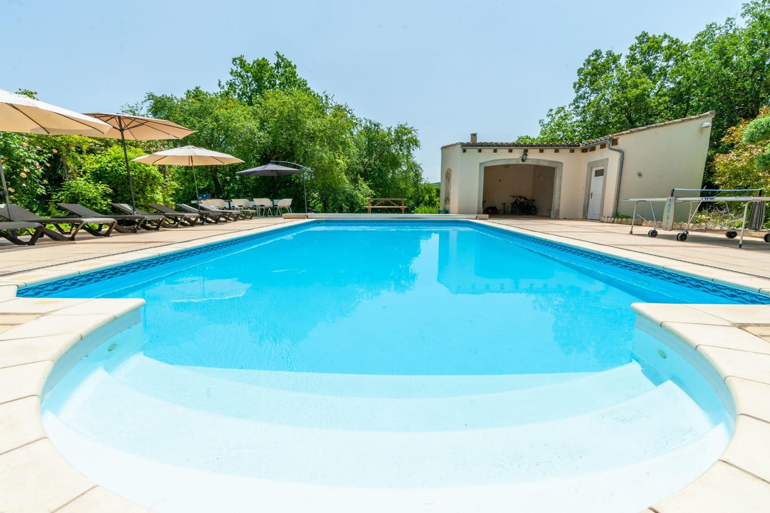 Private heated pool