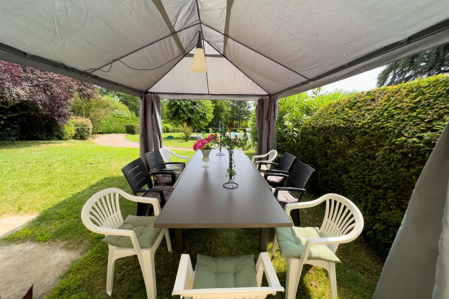 Shaded dining terrace