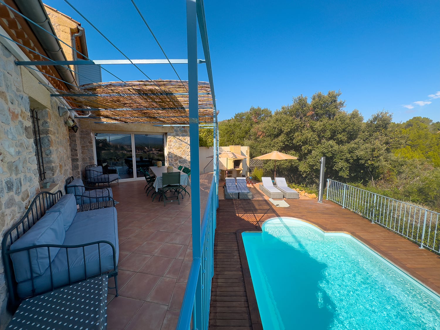 Private pool and shaded terrace