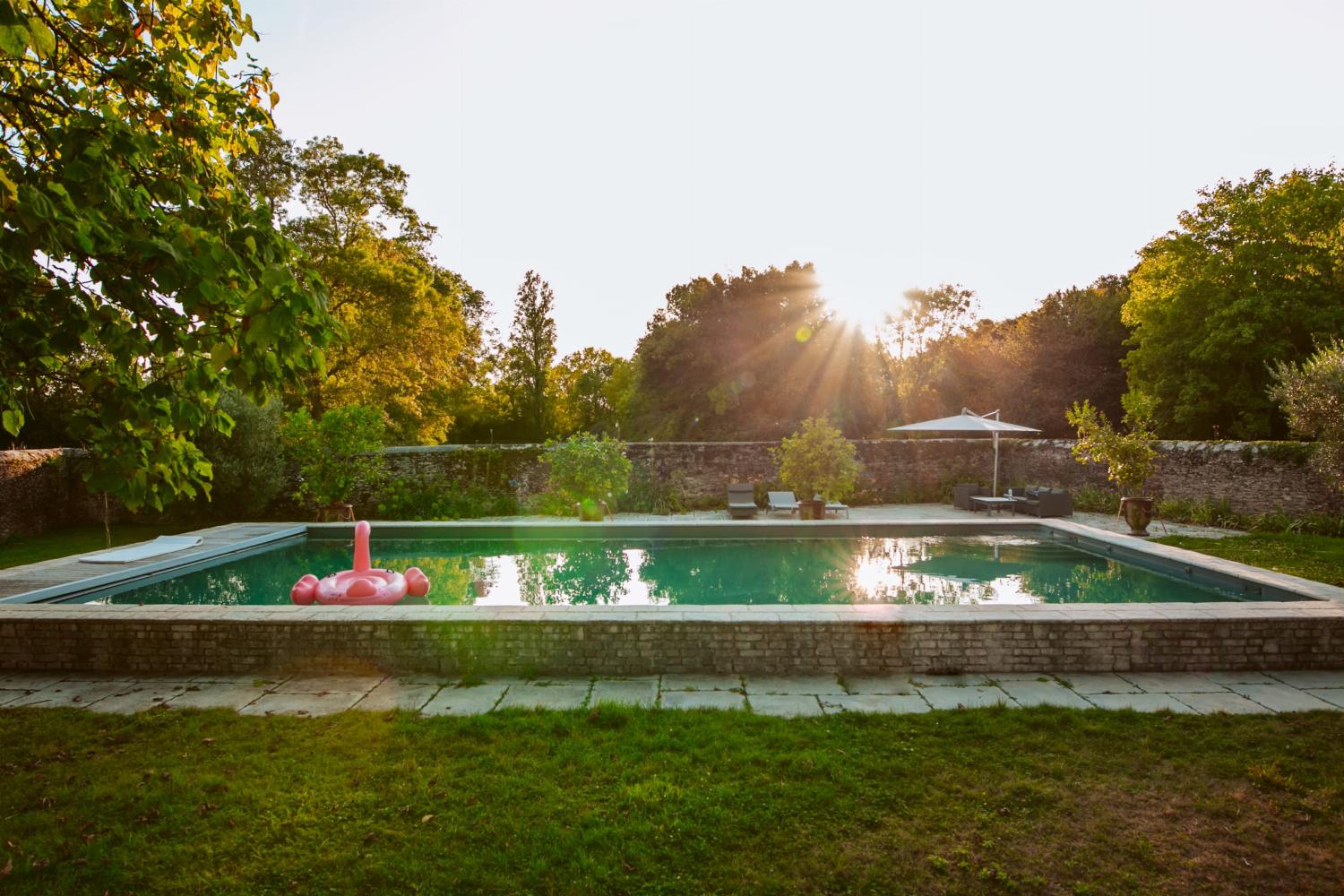 Private heated pool