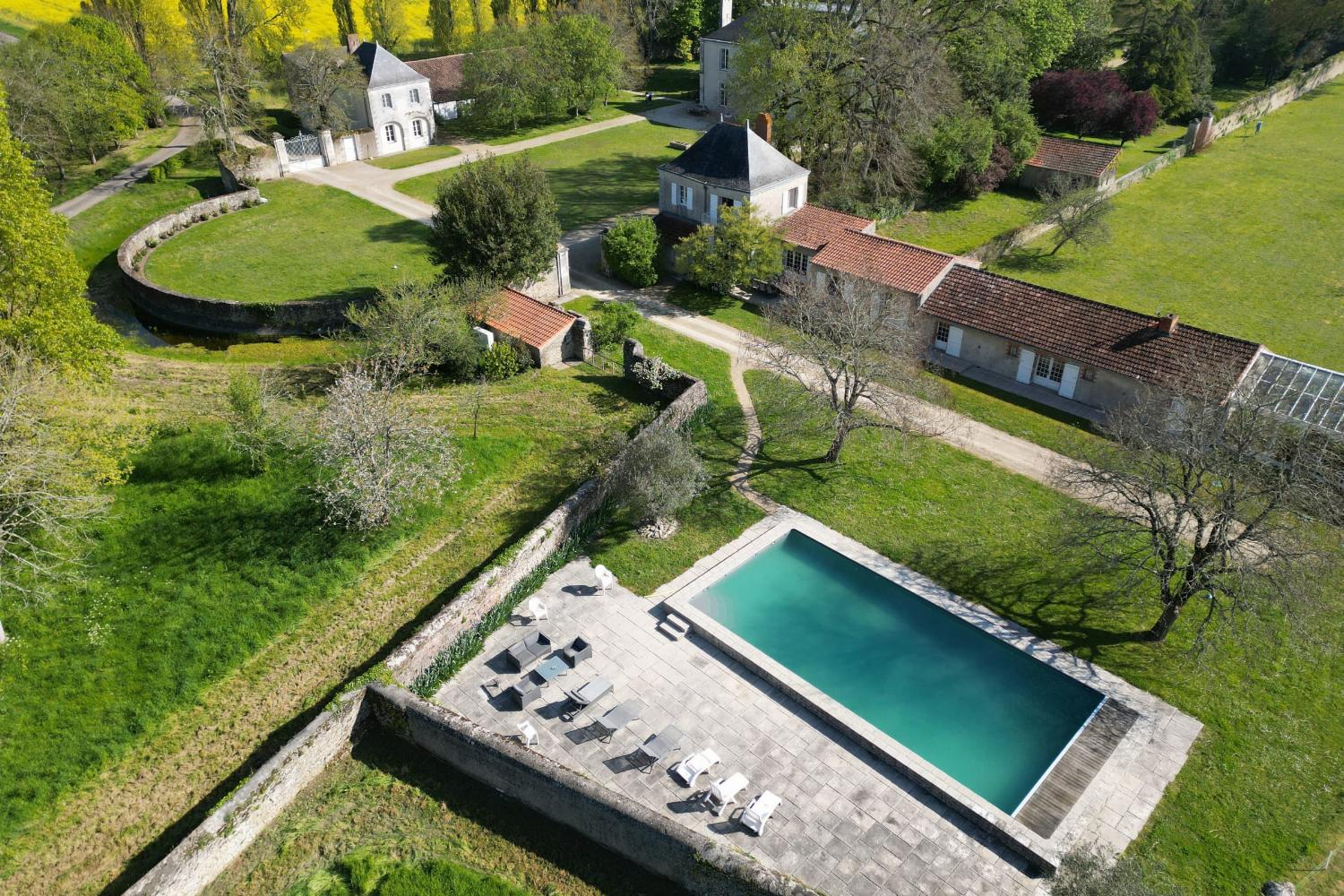 Private heated pool