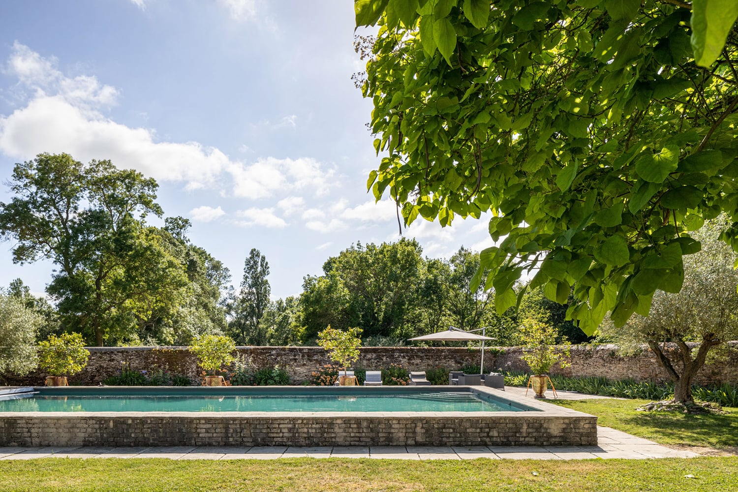 Private heated pool