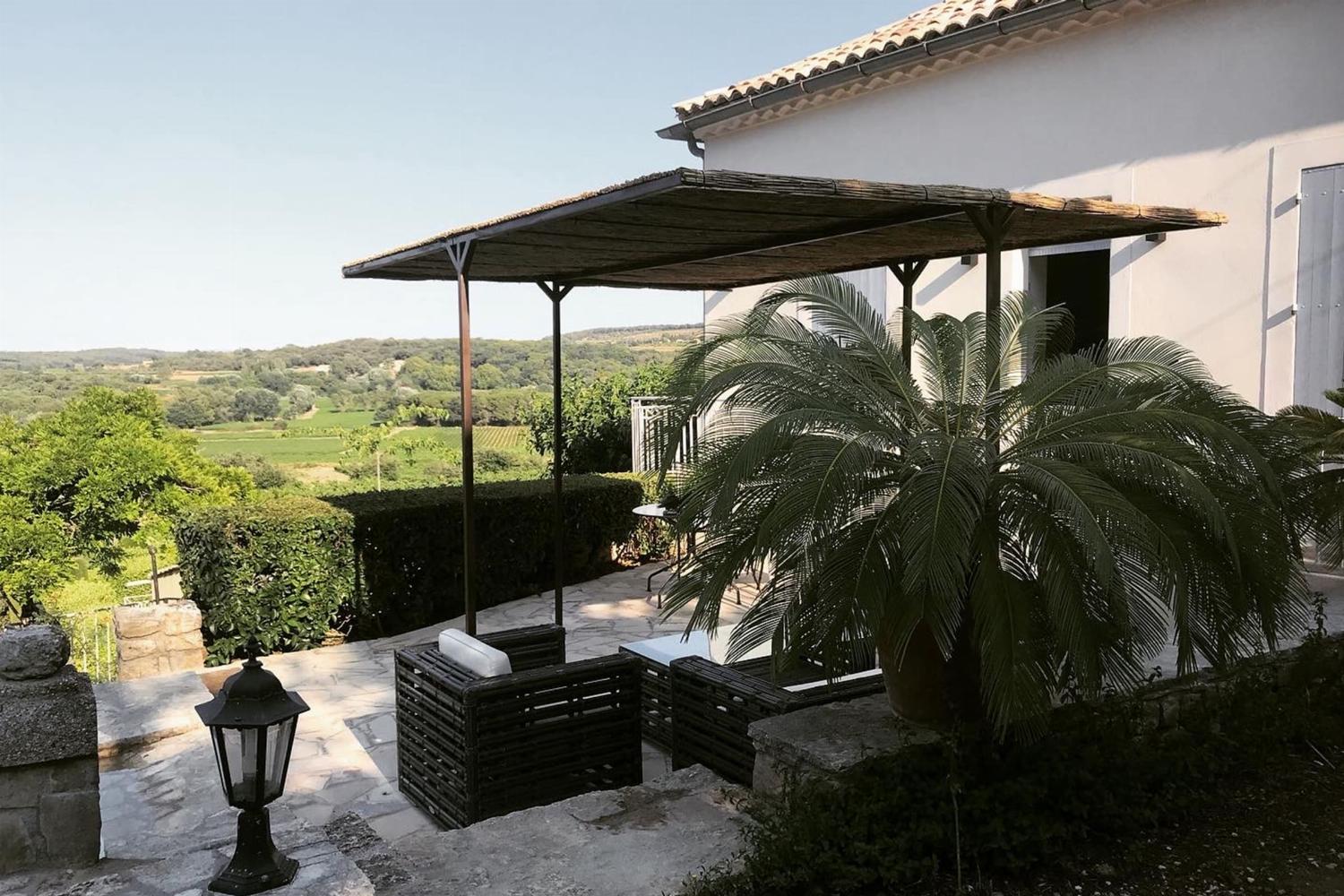 Shaded terrace