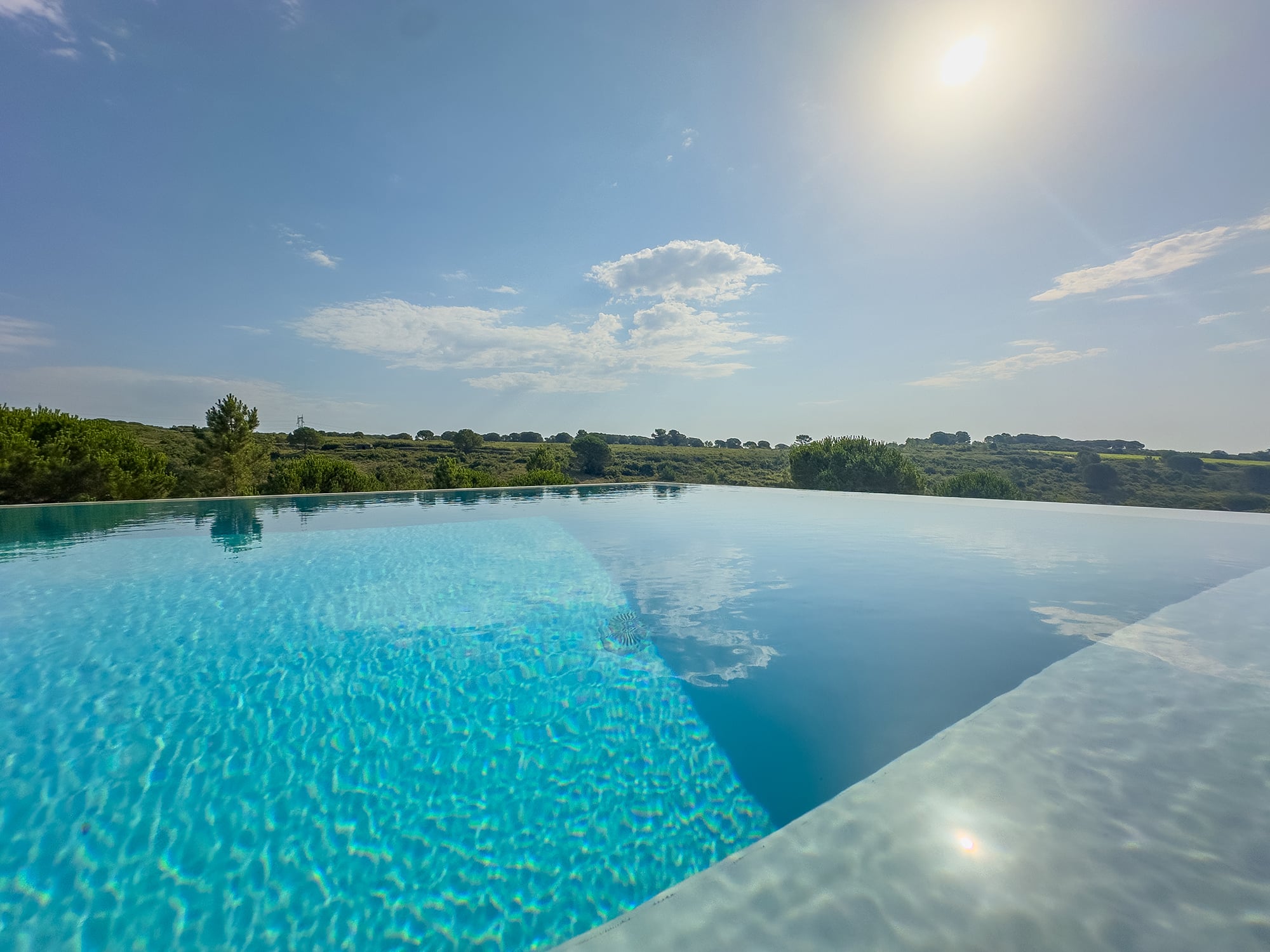 Private heated infinity pool