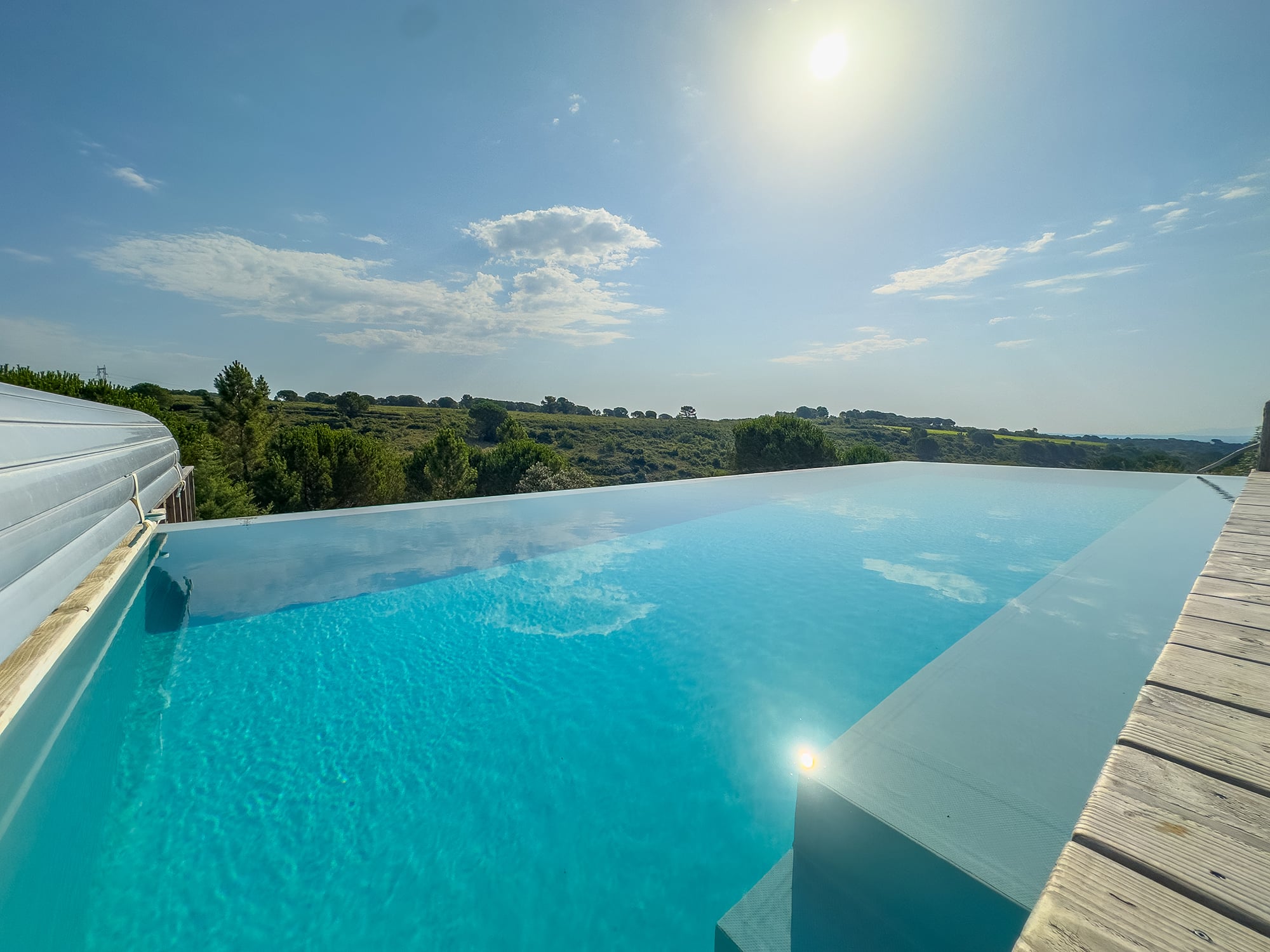 Private heated infinity pool