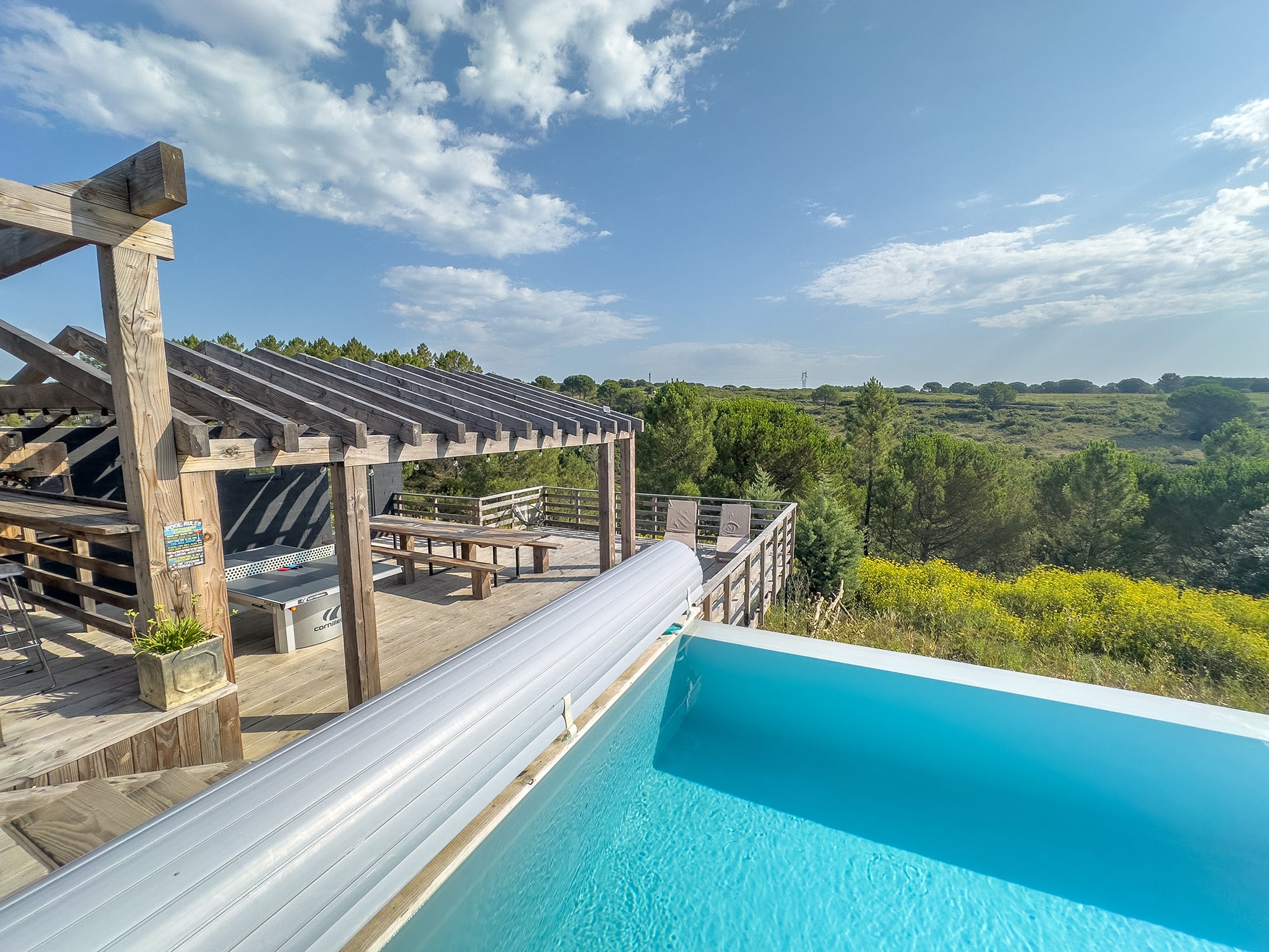 Private heated infinity pool
