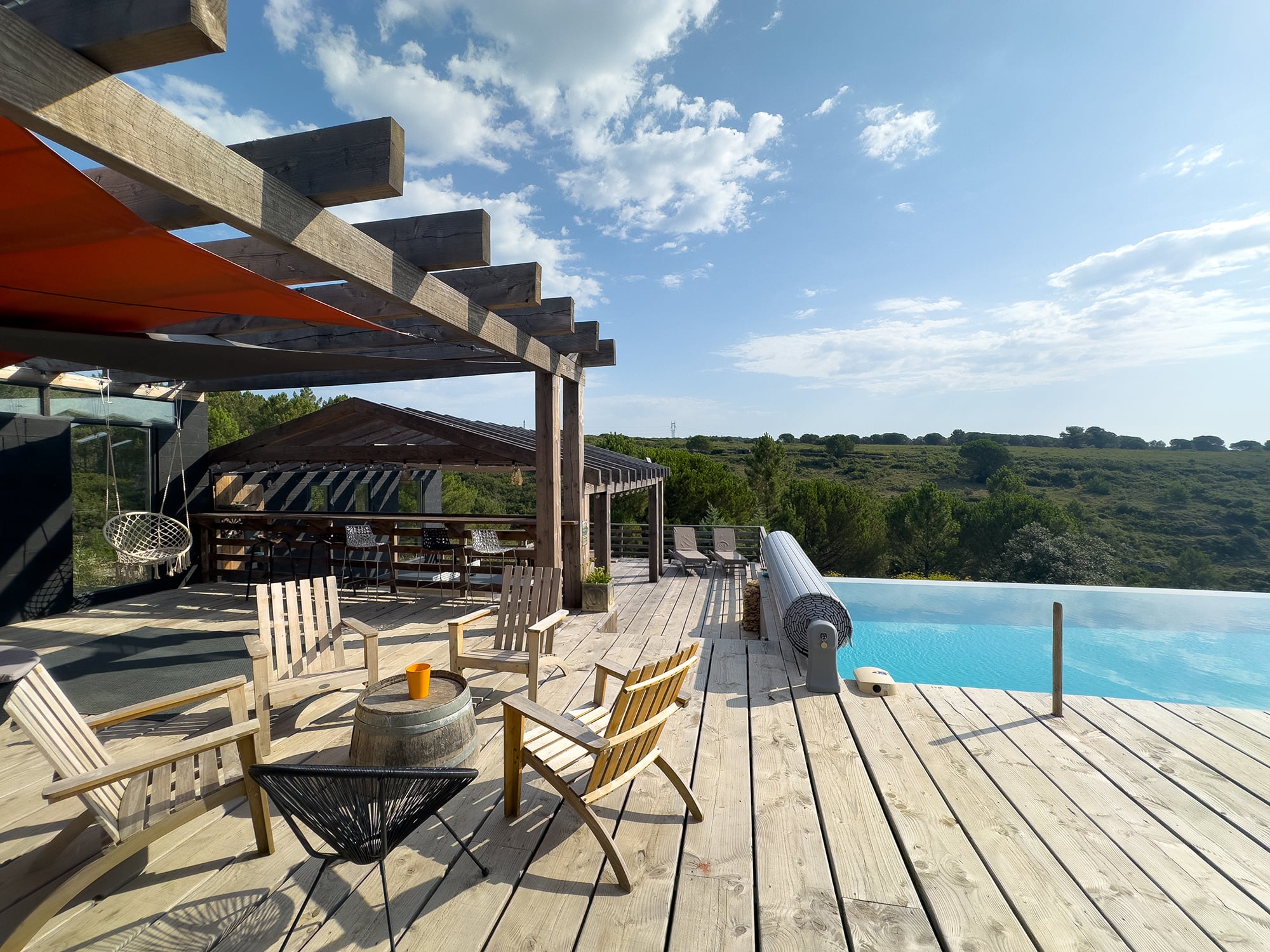 Private heated infinity pool