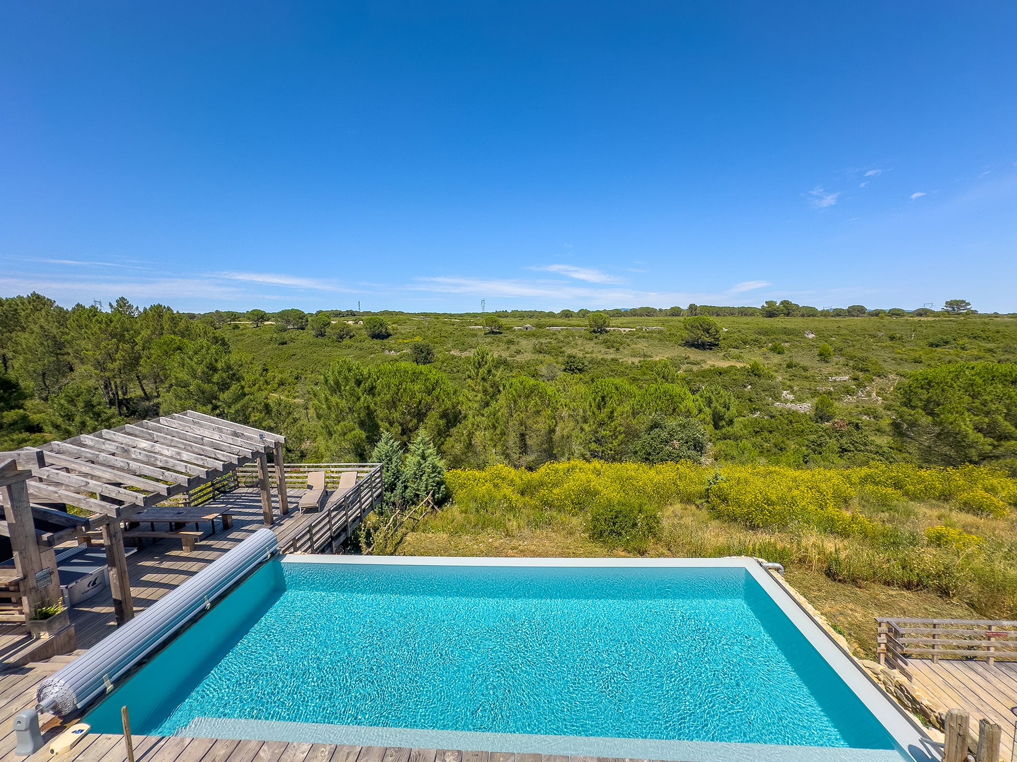 Private heated infinity pool