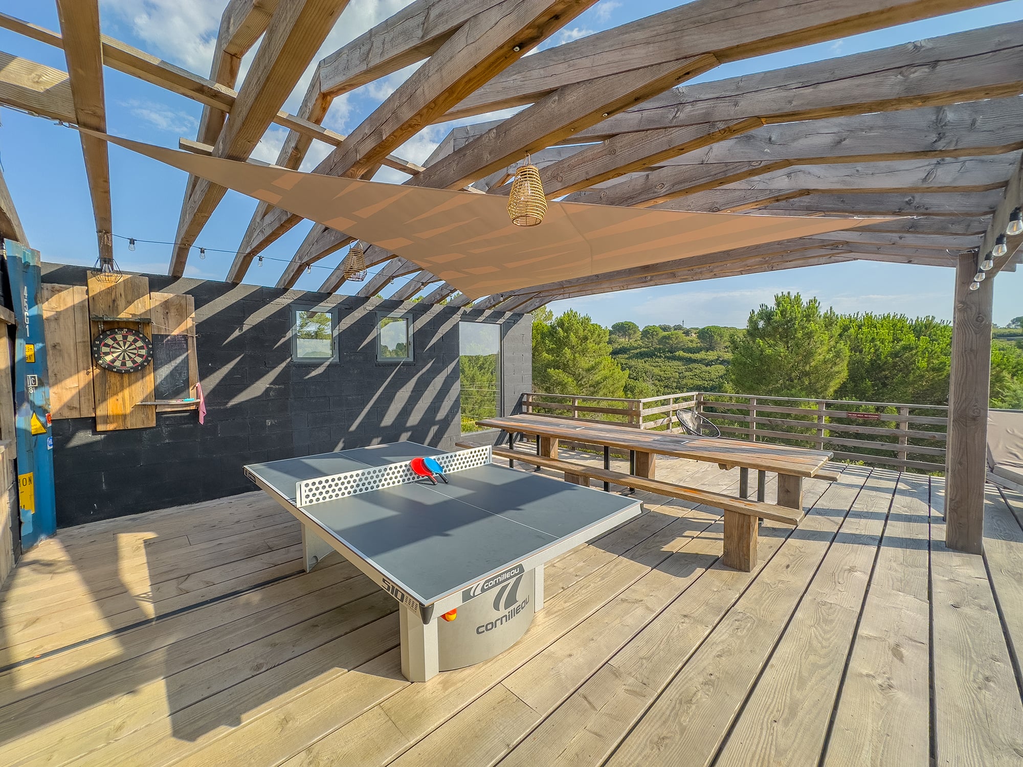 Shaded terrace
