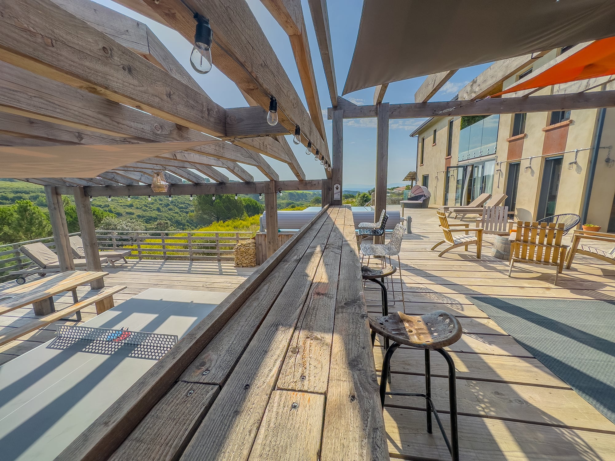 Shaded terrace