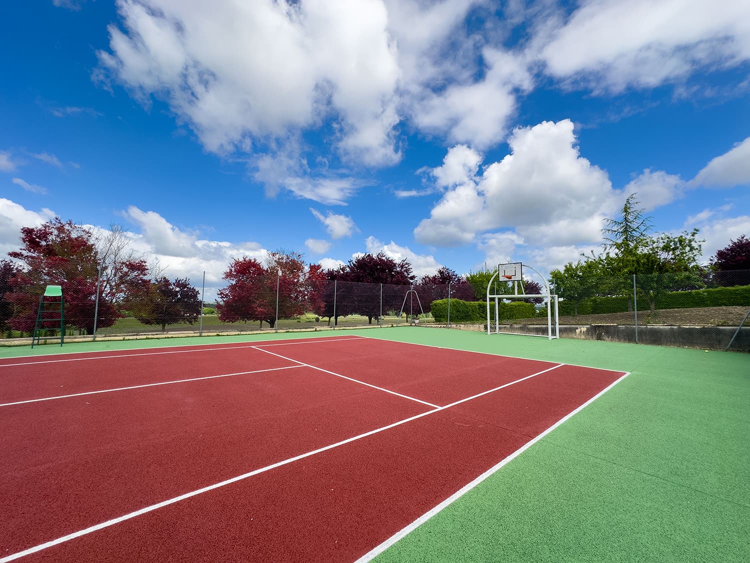 Private tennis court