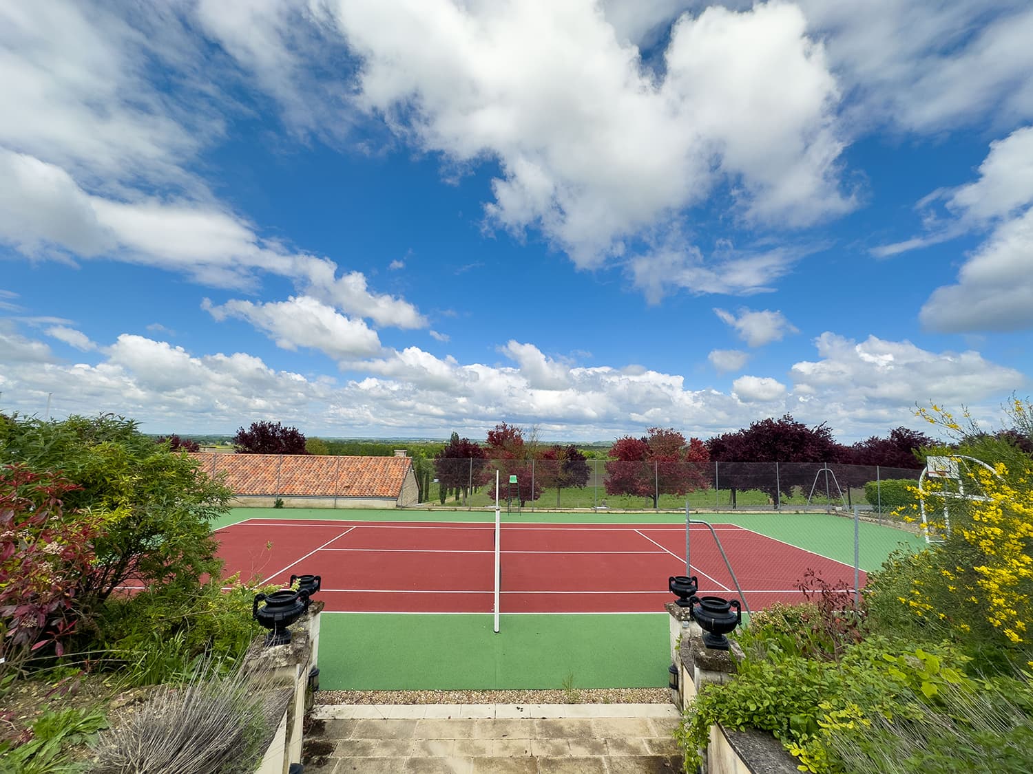 Private tennis court